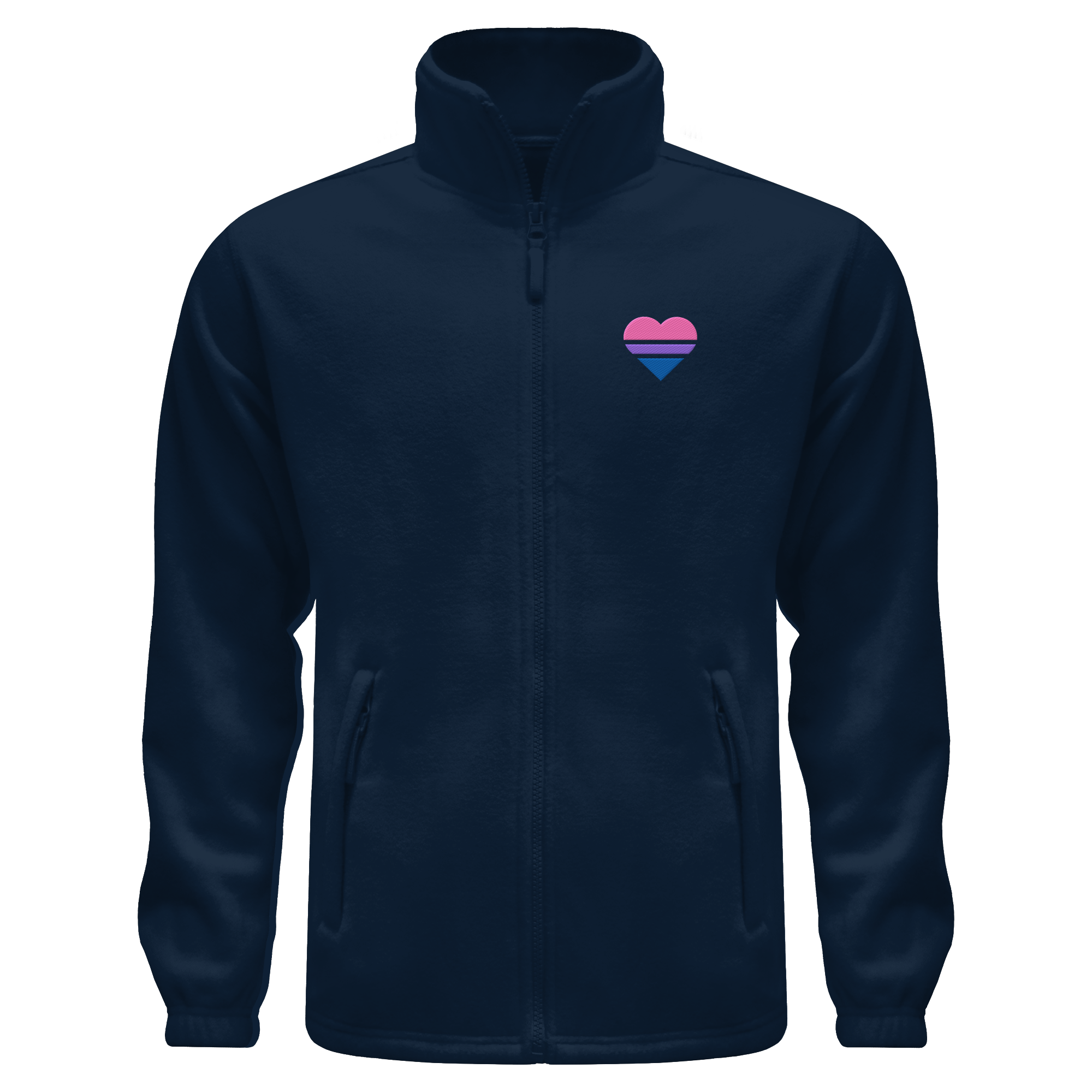 Fleece Jacket - Bisexual Flag Herz Stick