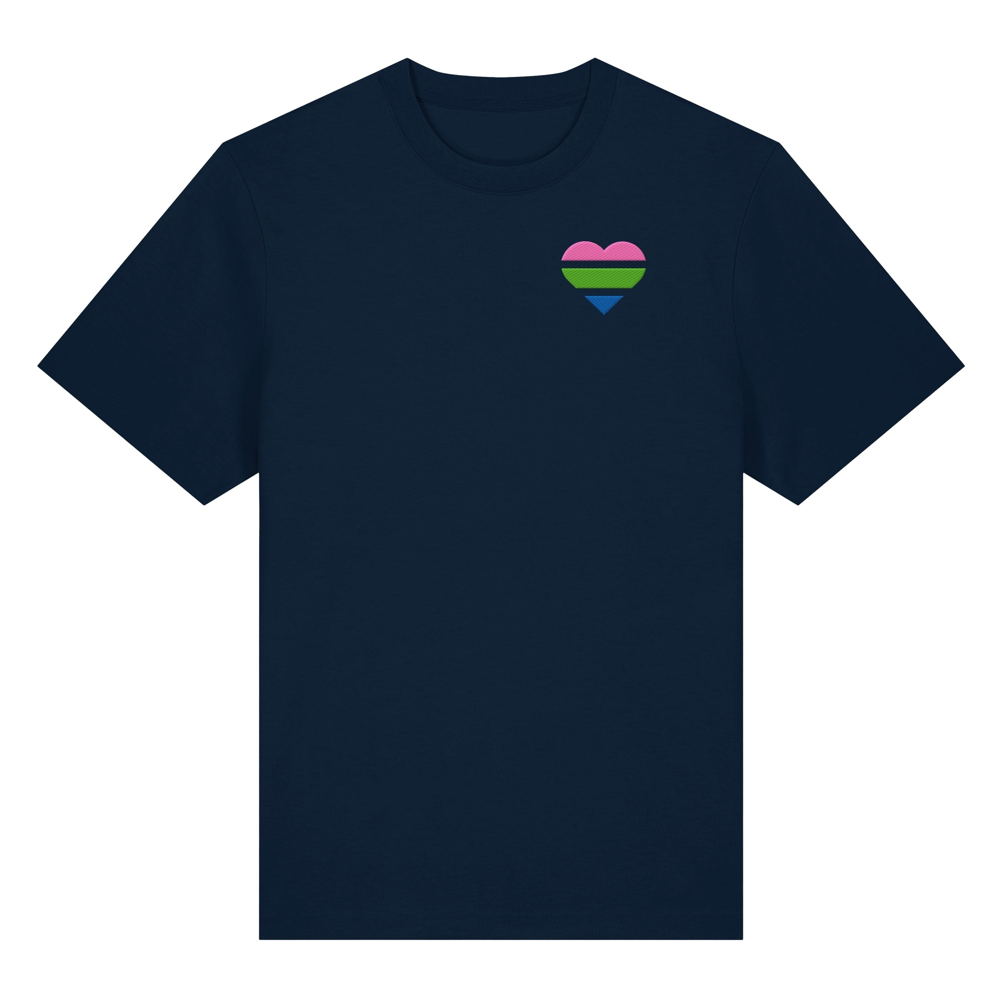 Organic Heavy Shirt - Polysexual Flag Herz Stick