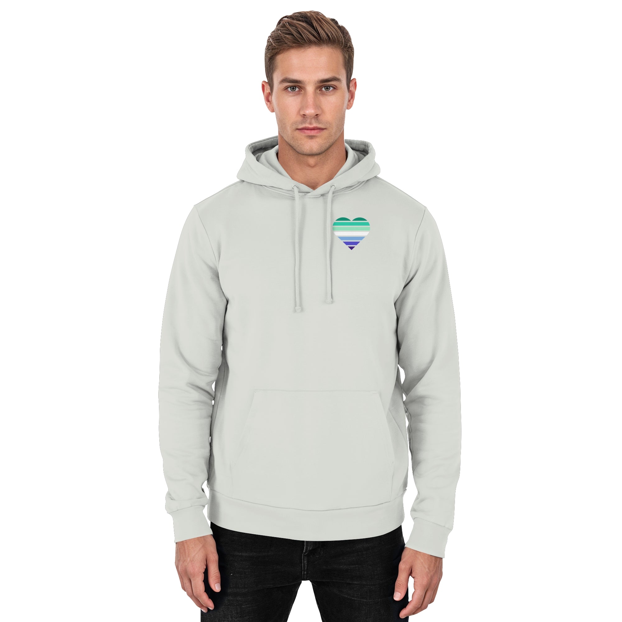 Basic Hoodie - Gay Flag Herz Print