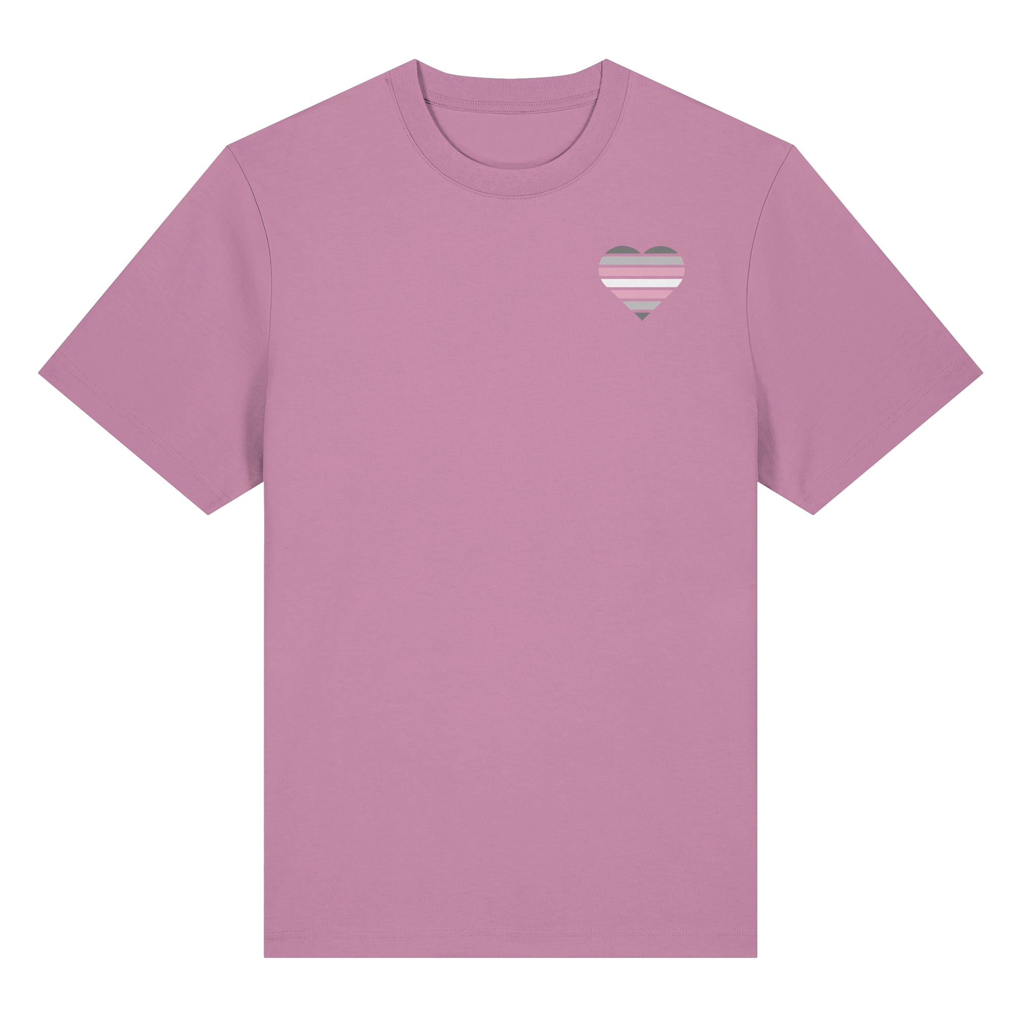 Organic Heavy Shirt - Demigirl Flag Herz Print