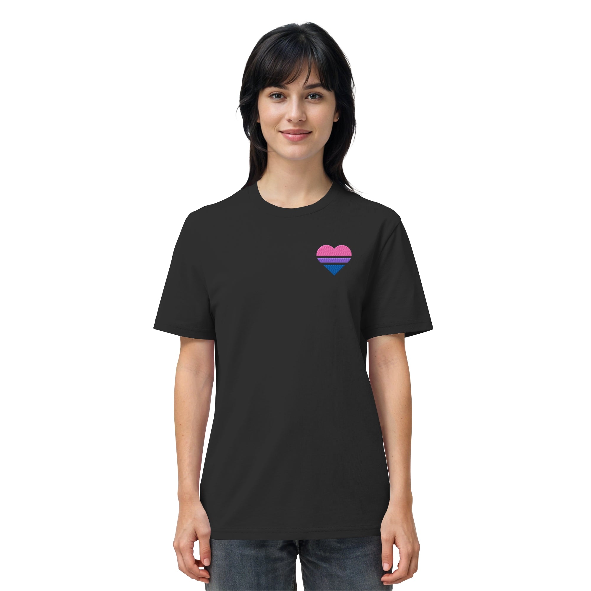 Organic Shirt - Bisexual Flag Herz Stick
