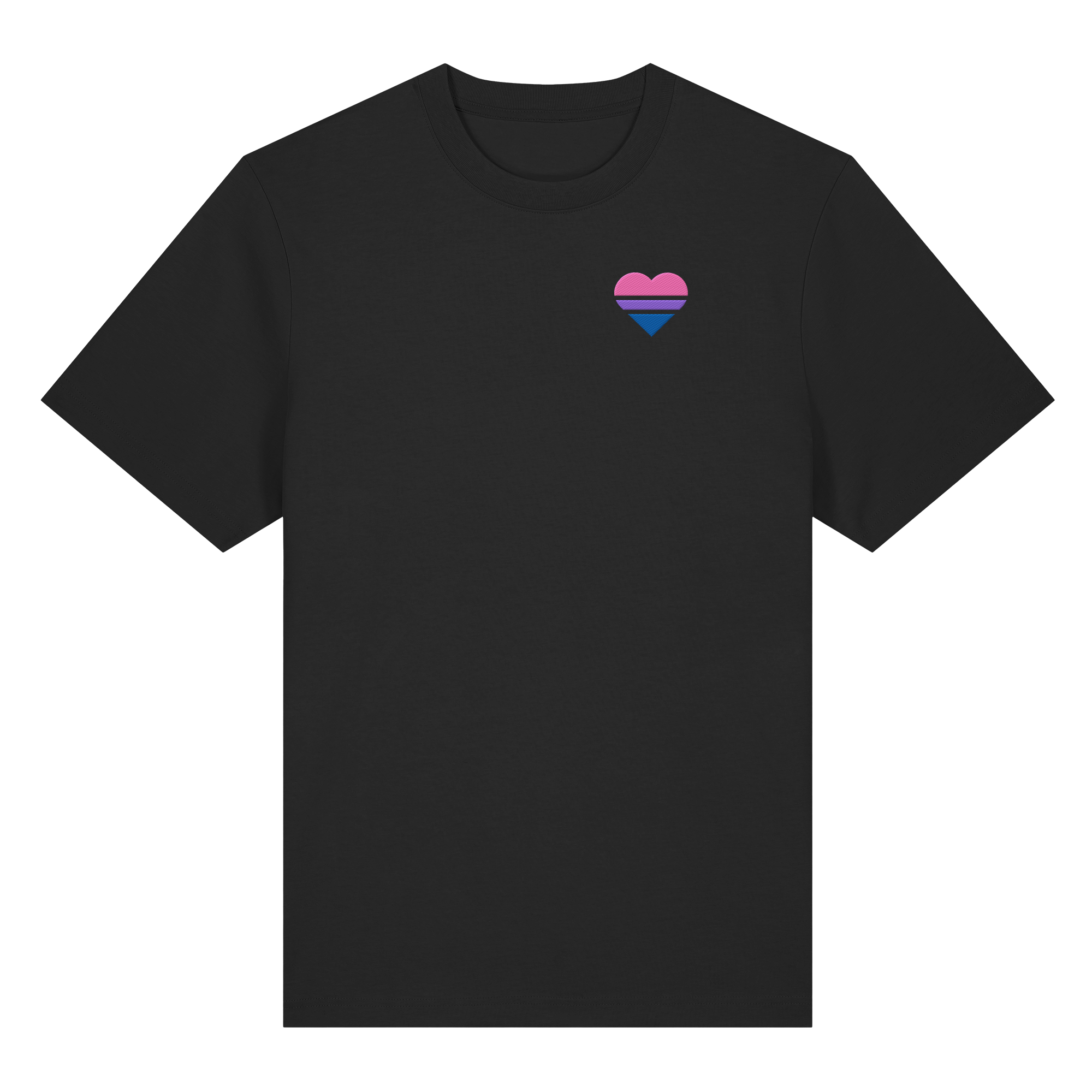 Organic Heavy Shirt - Bisexual Flag Herz Stick