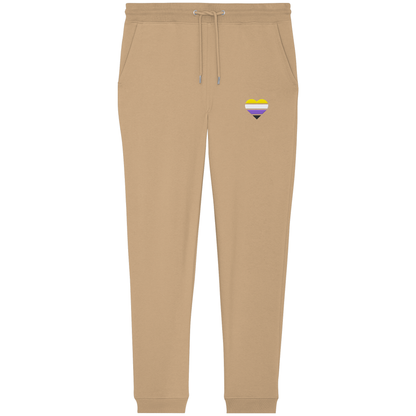 Organic Jogger Pants mit Herz Stick - Nonbinary