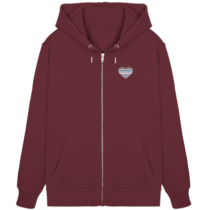 Organic Zipper mit Herz - Demiboy