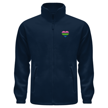Fleece Jacket mit Herz Stick - Polysexual