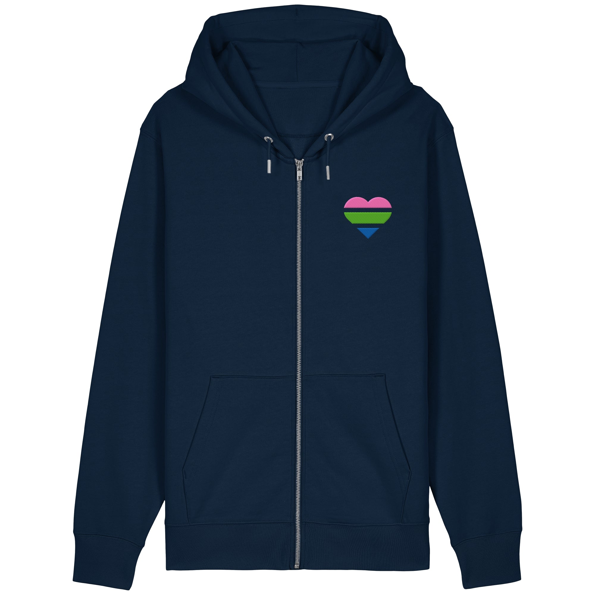 Organic Relaxed Zipper - Polysexual Flag Herz Stick