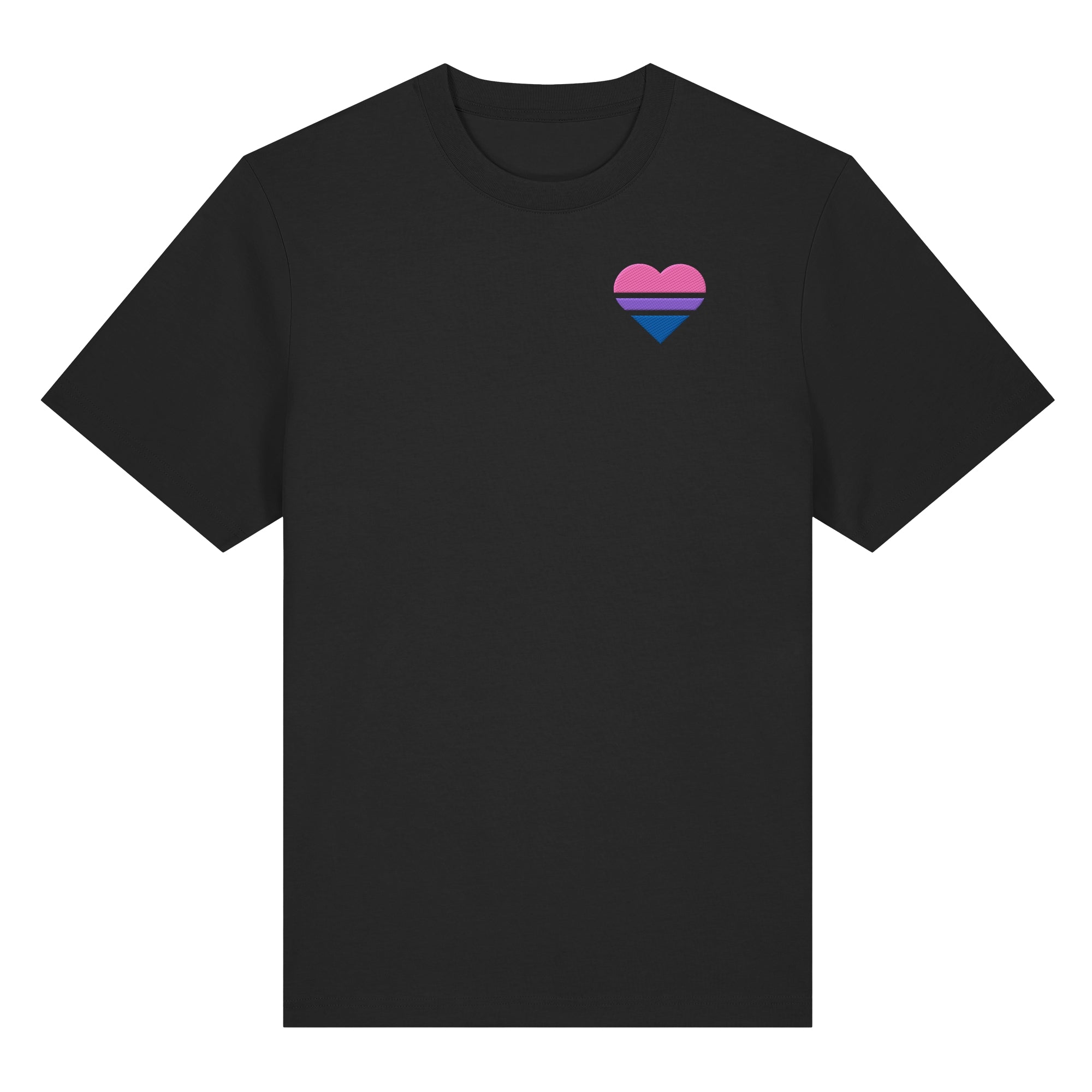 Organic Heavy Shirt - Bisexual Flag Herz Stick