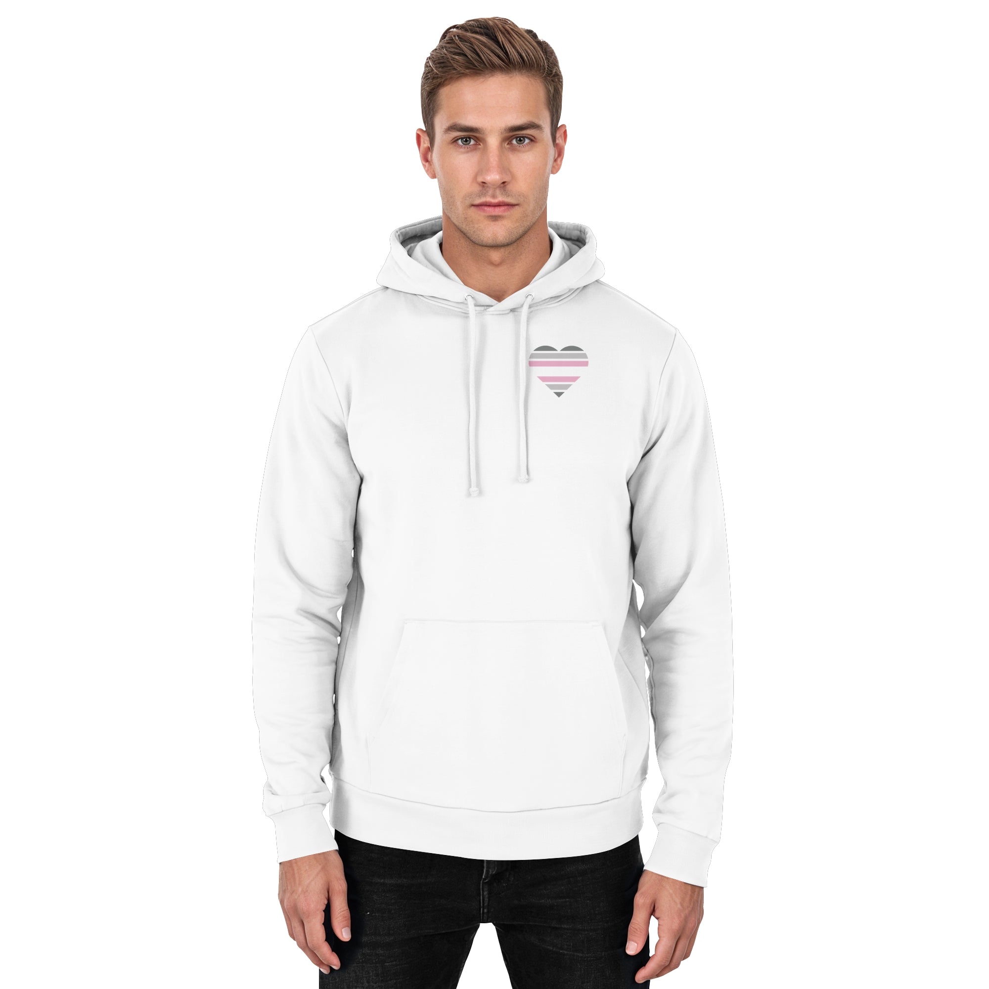 Basic Hoodie - Demigirl Flag Herz Print