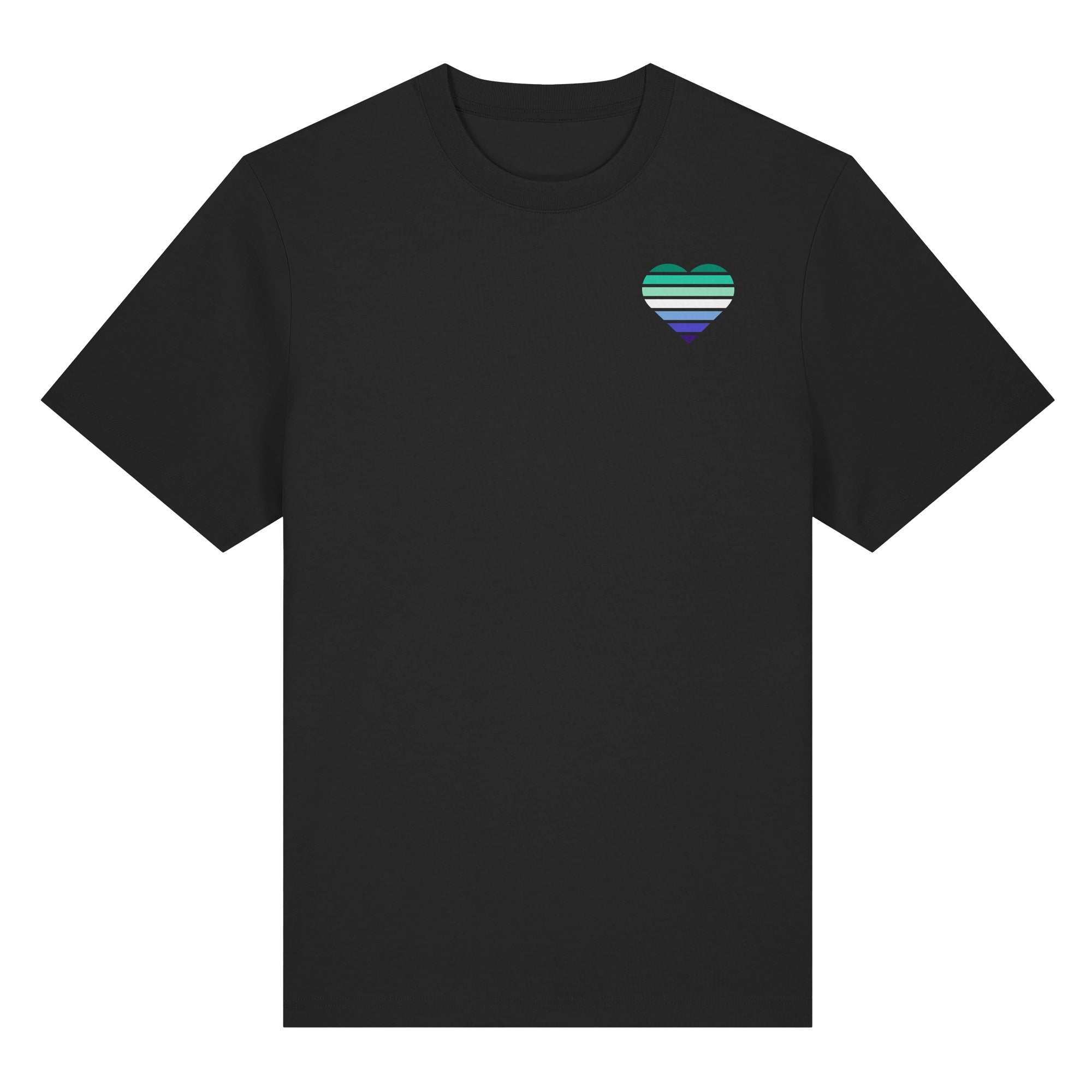 Organic Heavy Shirt - Gay Flag Herz Print