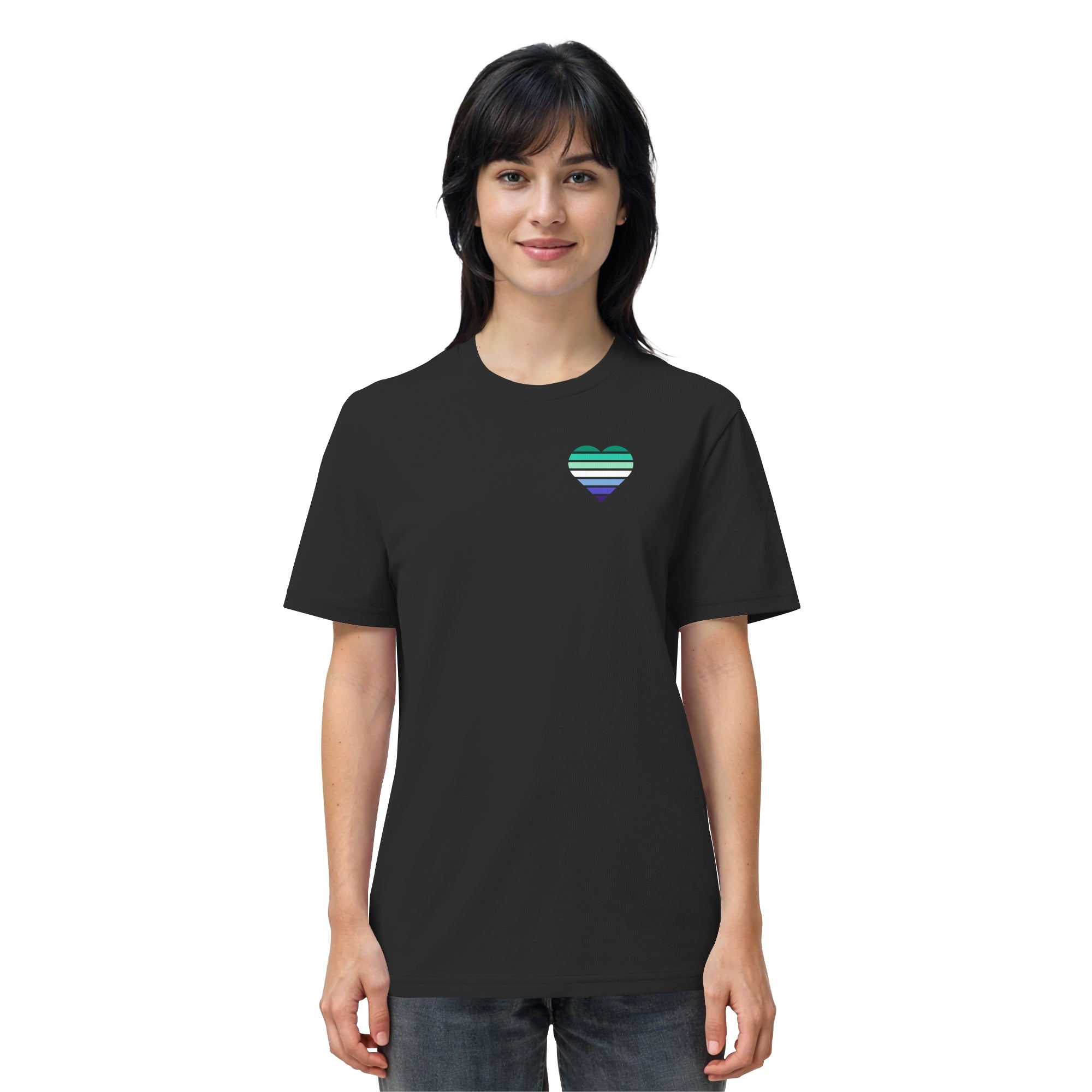 Organic Shirt - Gay Flag Herz Print