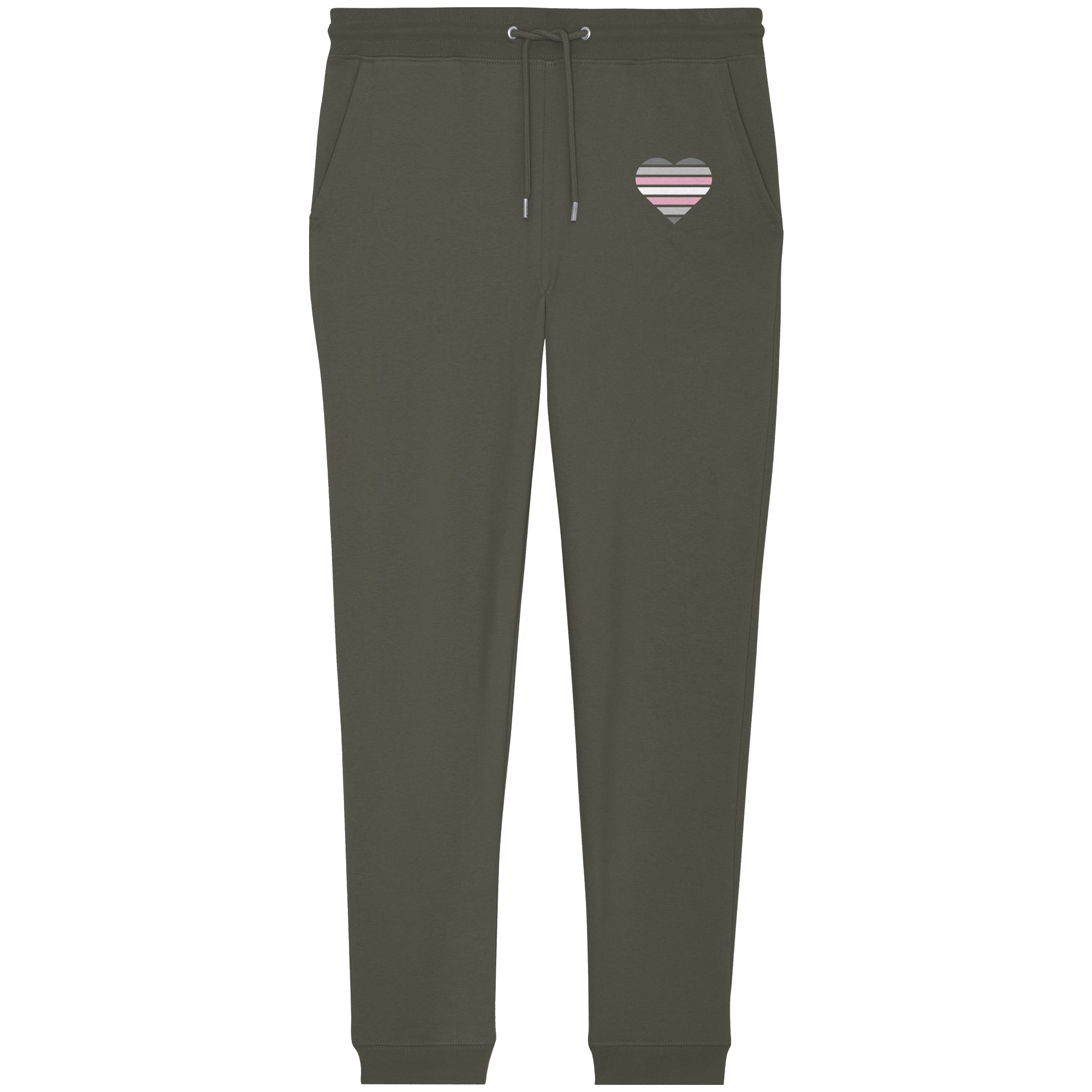 Organic Jogger Pants - Demigirl Flag Herz Print