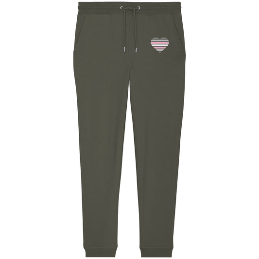 Organic Jogger Pants - Demigirl Flag Herz Print
