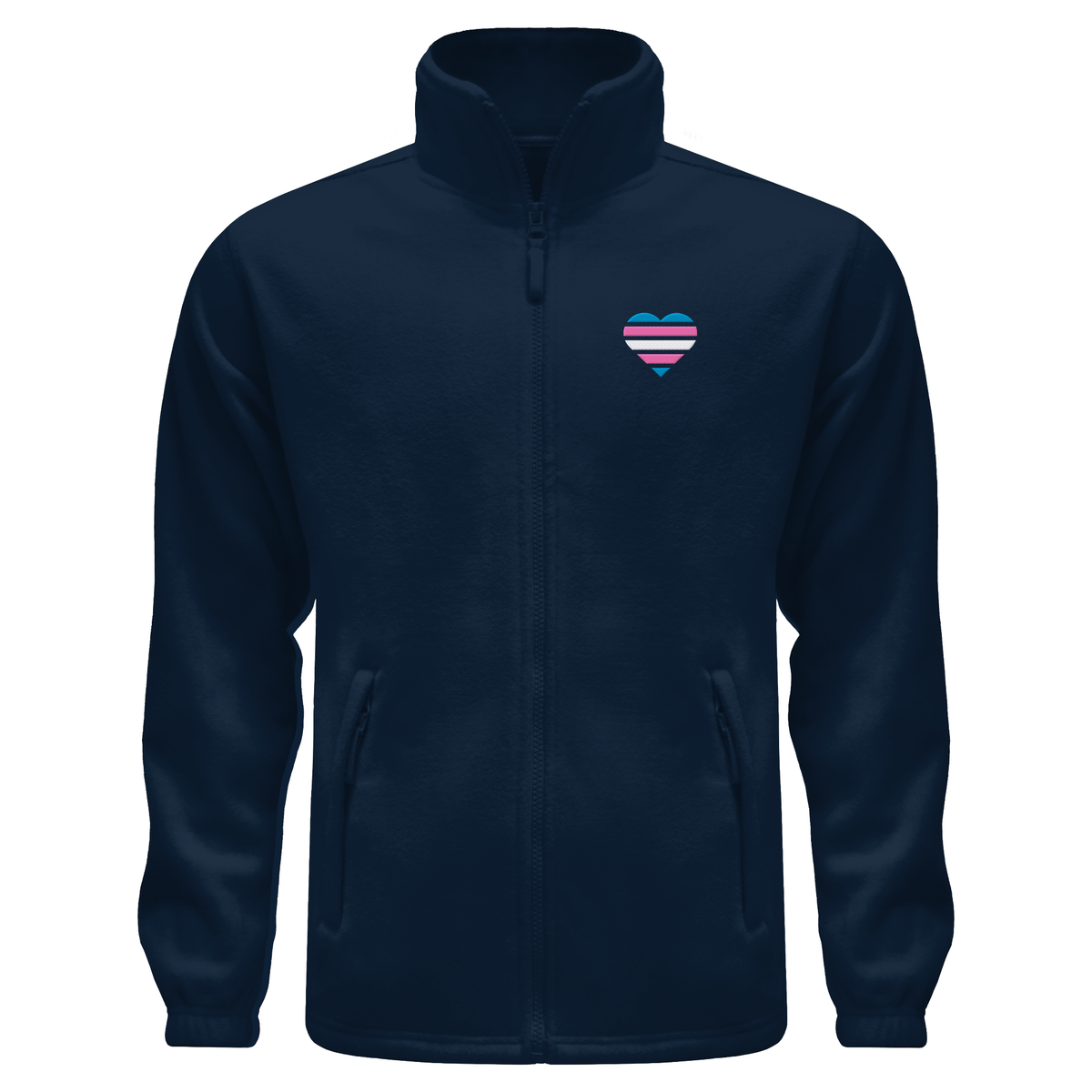 Fleece Jacket mit Herz Stick - Trans