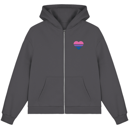 Fluffy Boxcut Zipper mit Herz Stick - Bisexual