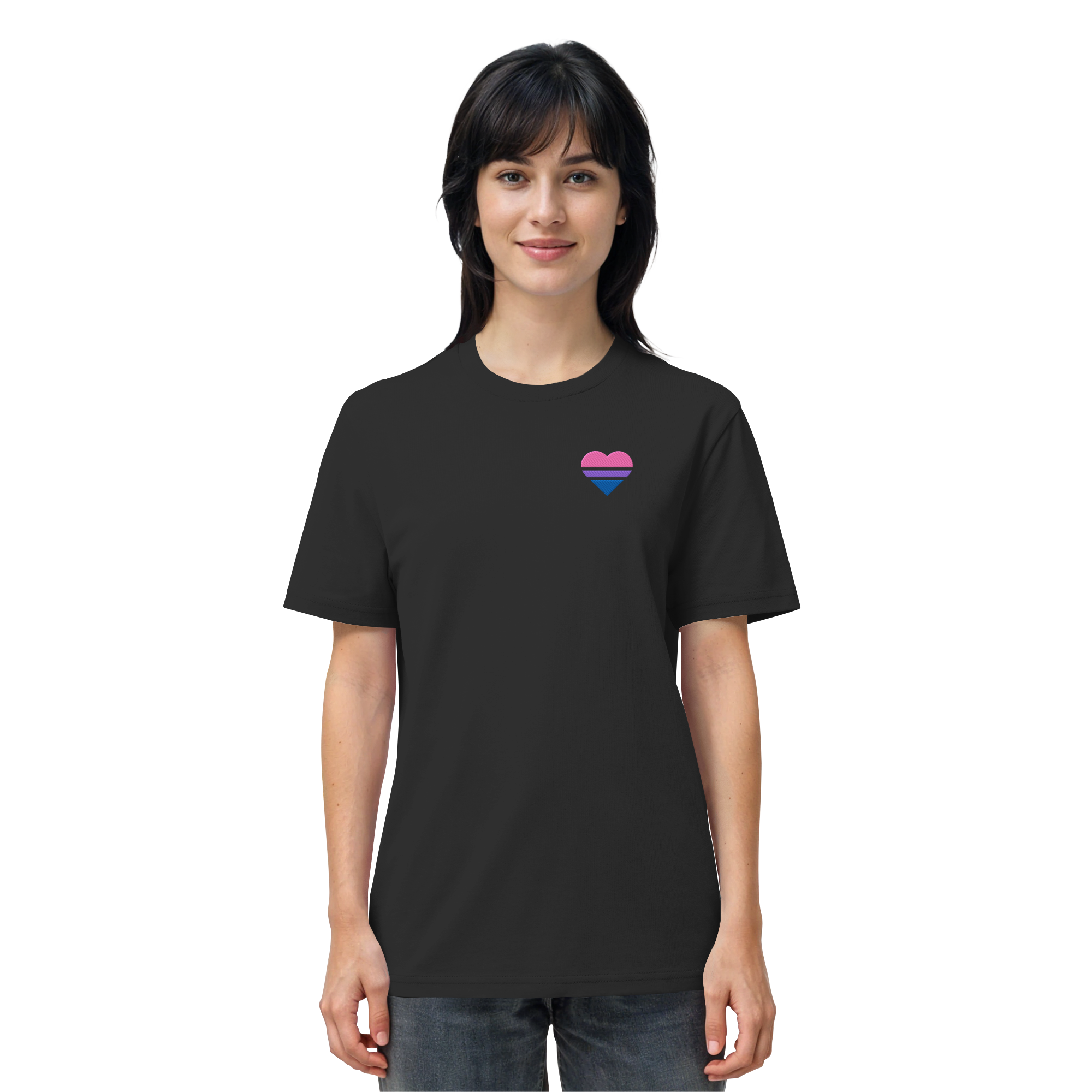 Organic Shirt - Bisexual Flag Herz Stick