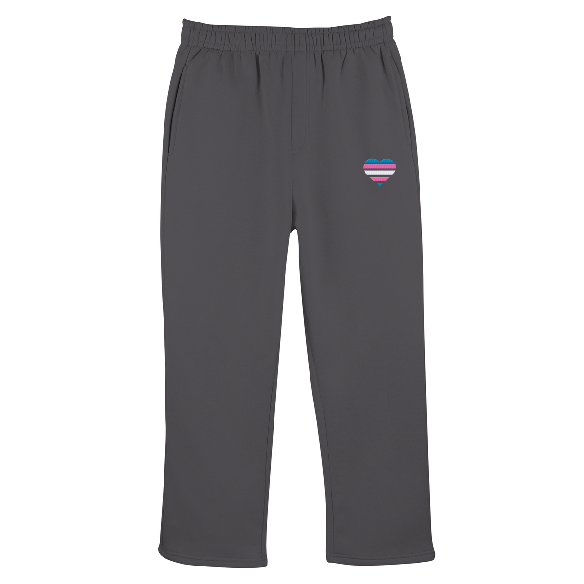 Fluffy Track Sweatpants mit Herz Stick - Trans