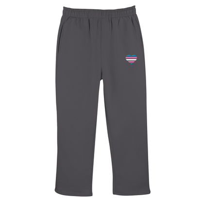 Fluffy Track Sweatpants mit Herz Stick - Trans