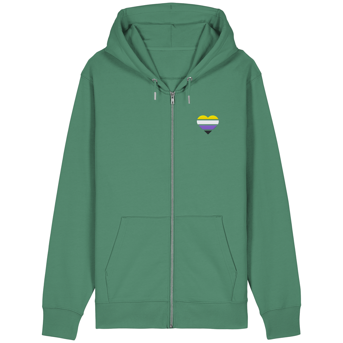 Organic Relaxed Zipper mit Herz Stick - Nonbinary
