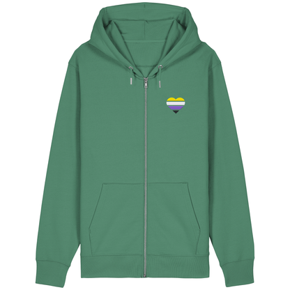 Organic Relaxed Zipper mit Herz Stick - Nonbinary