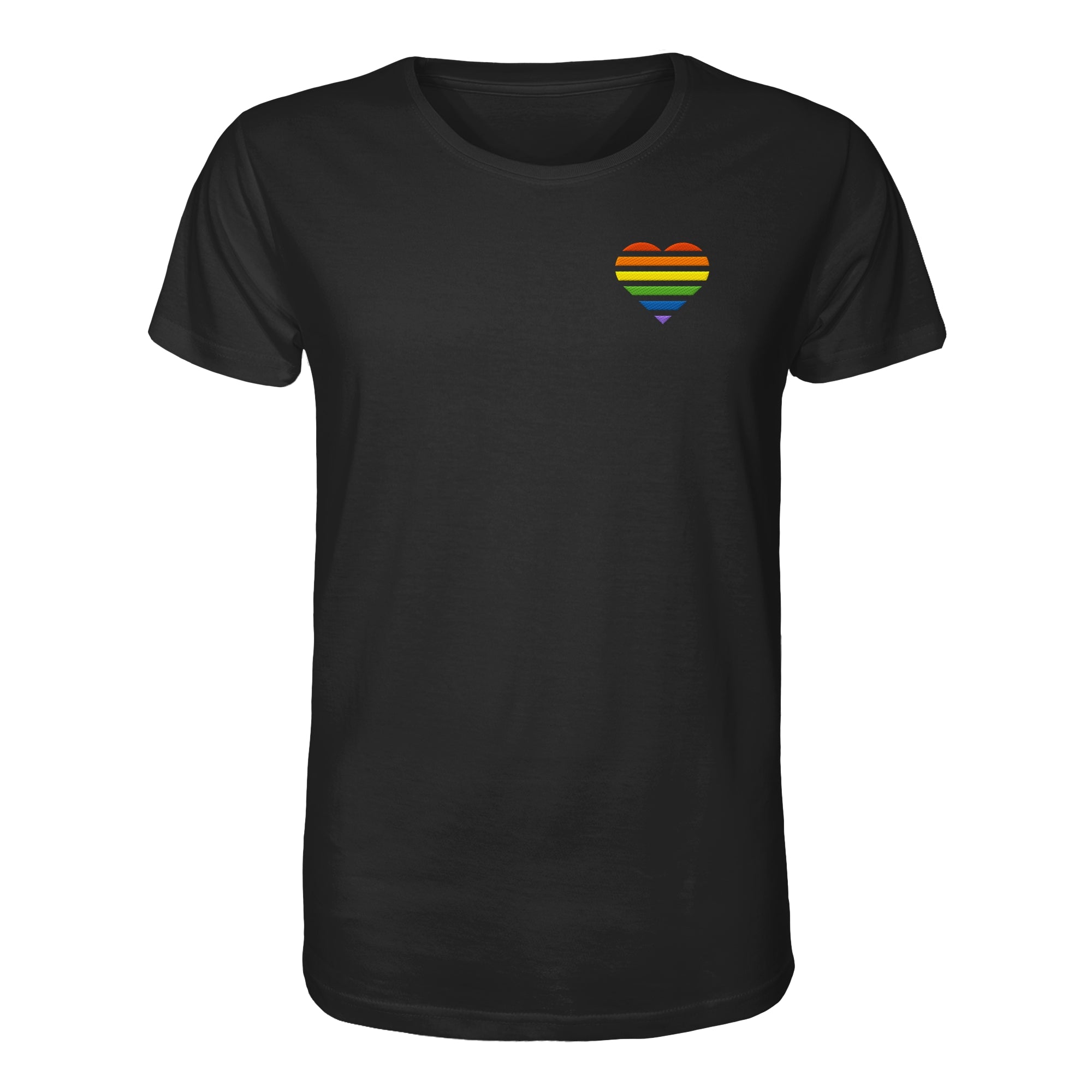 Organic Shirt - Pride Flag Herz Stick