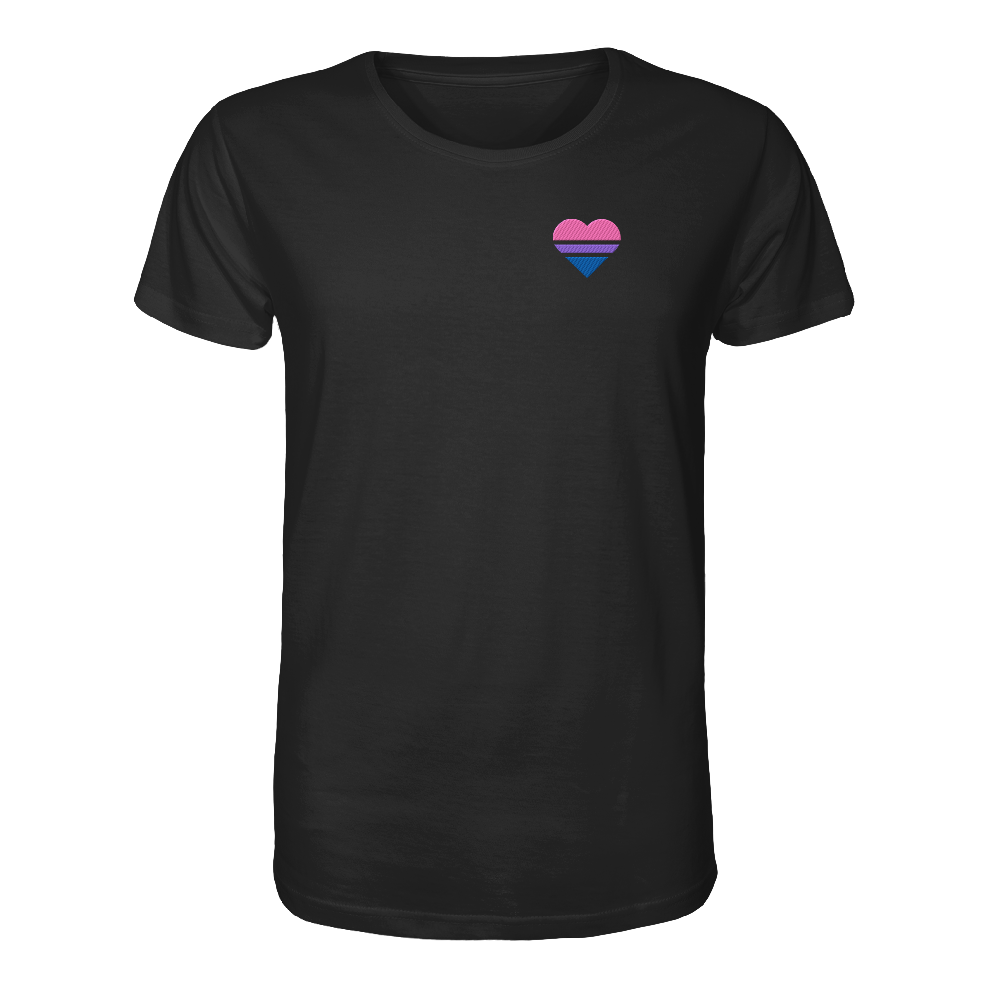 Organic Shirt - Bisexual Flag Herz Stick