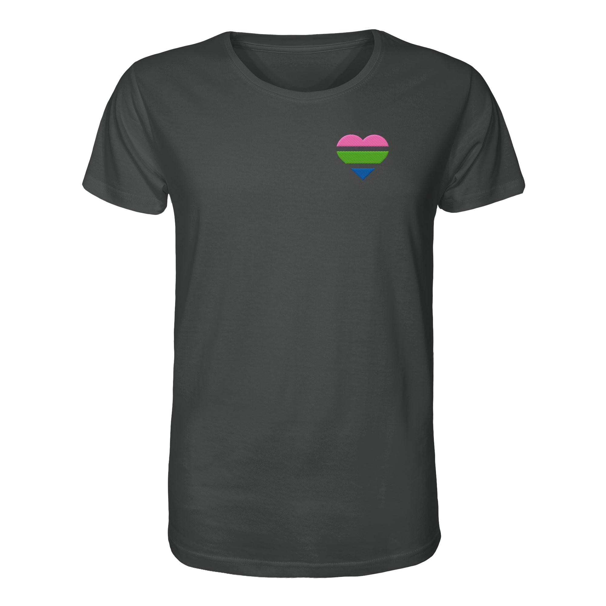 Organic Shirt - Polysexual Flag Herz Stick