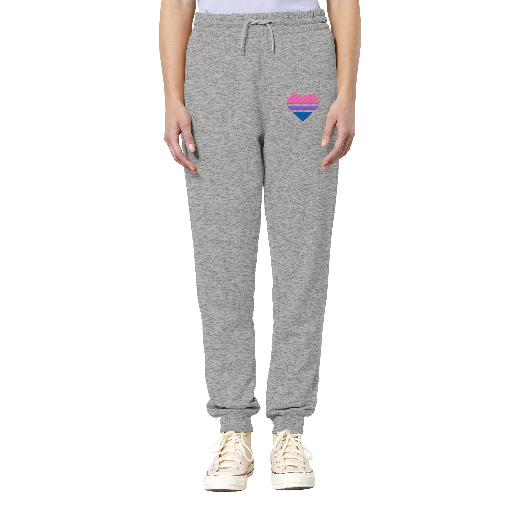 Organic Jogger Pants - Bisexual Flag Herz Stick