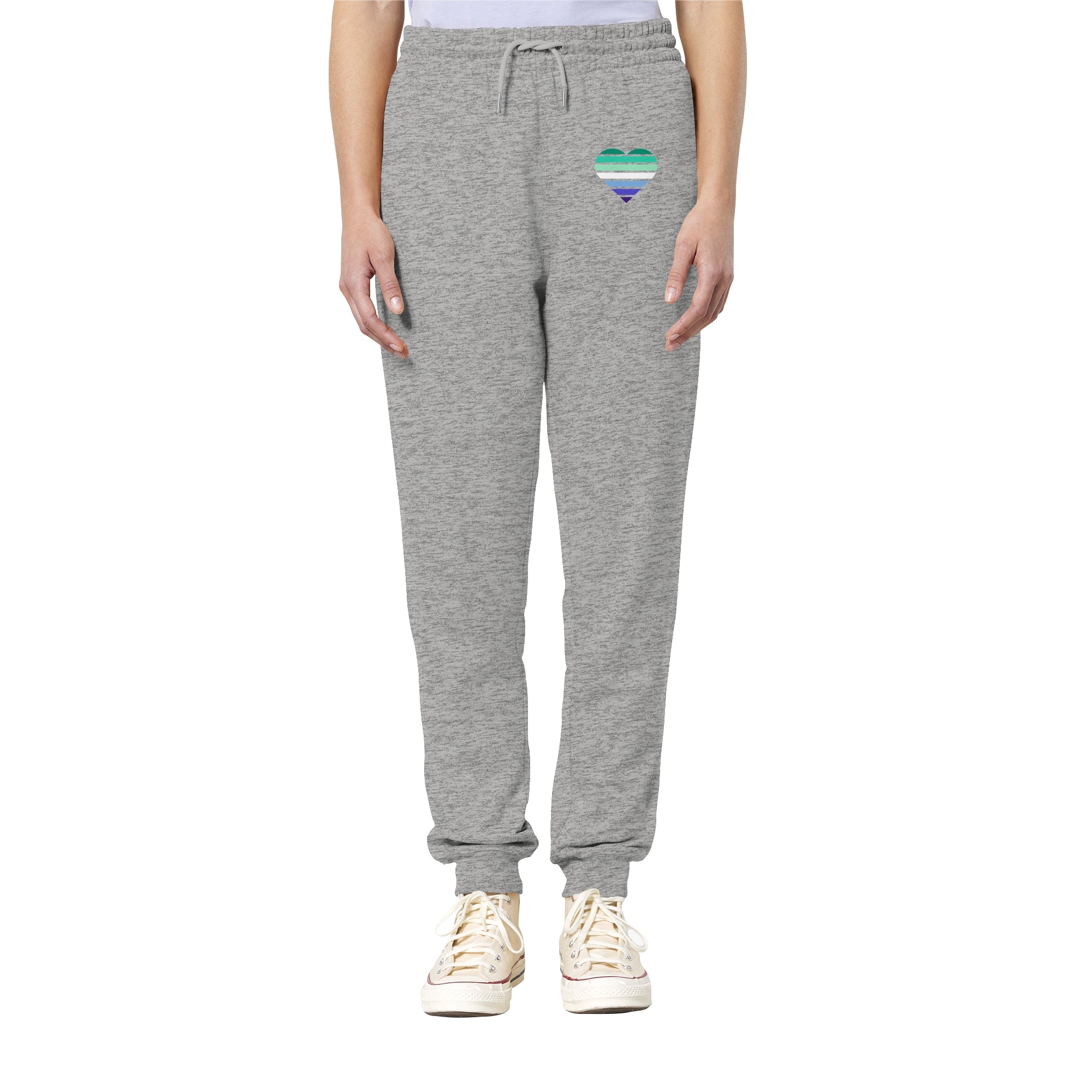 Organic Jogger Pants - Gay Flag Herz Print