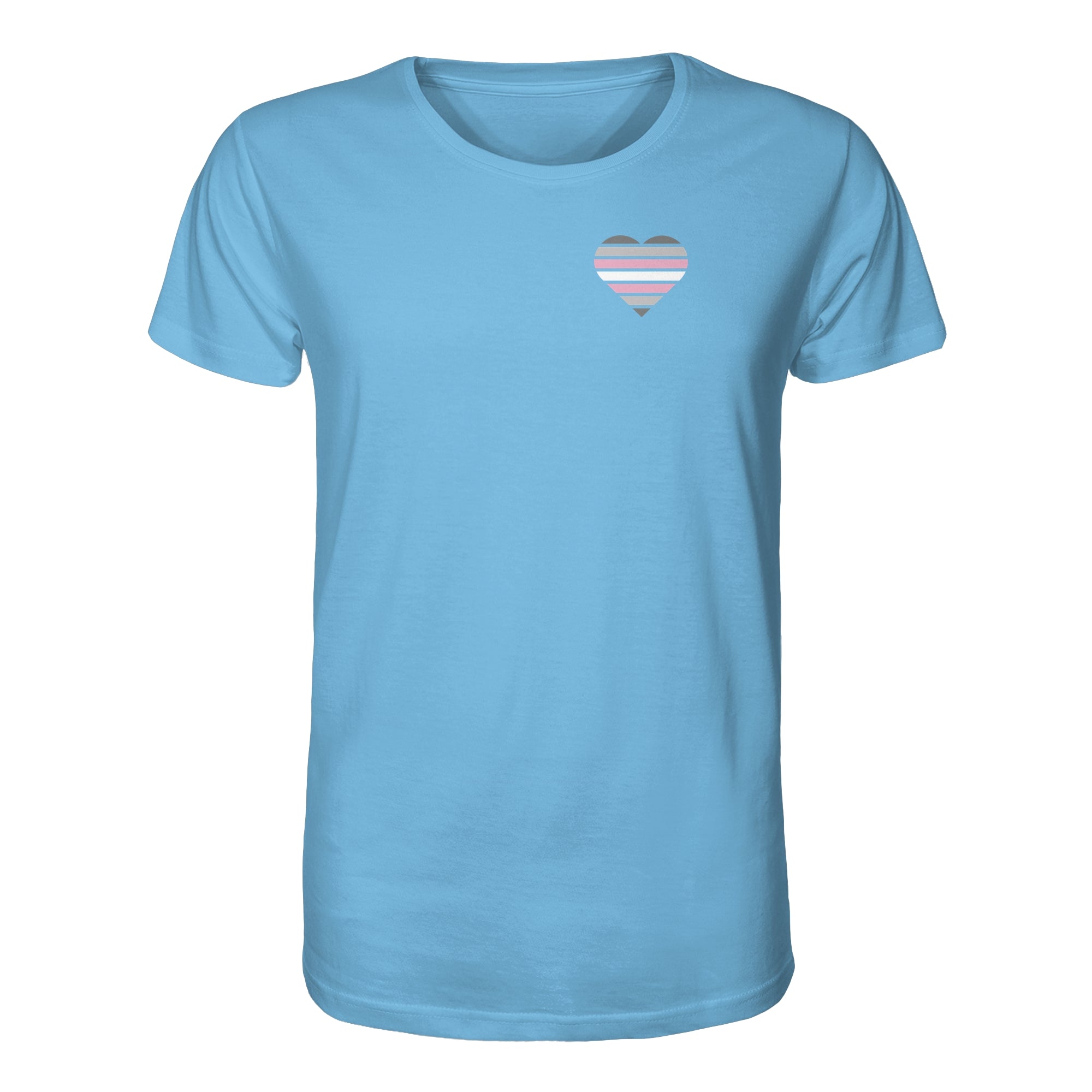 Organic Shirt - Demigirl Flag Herz Print
