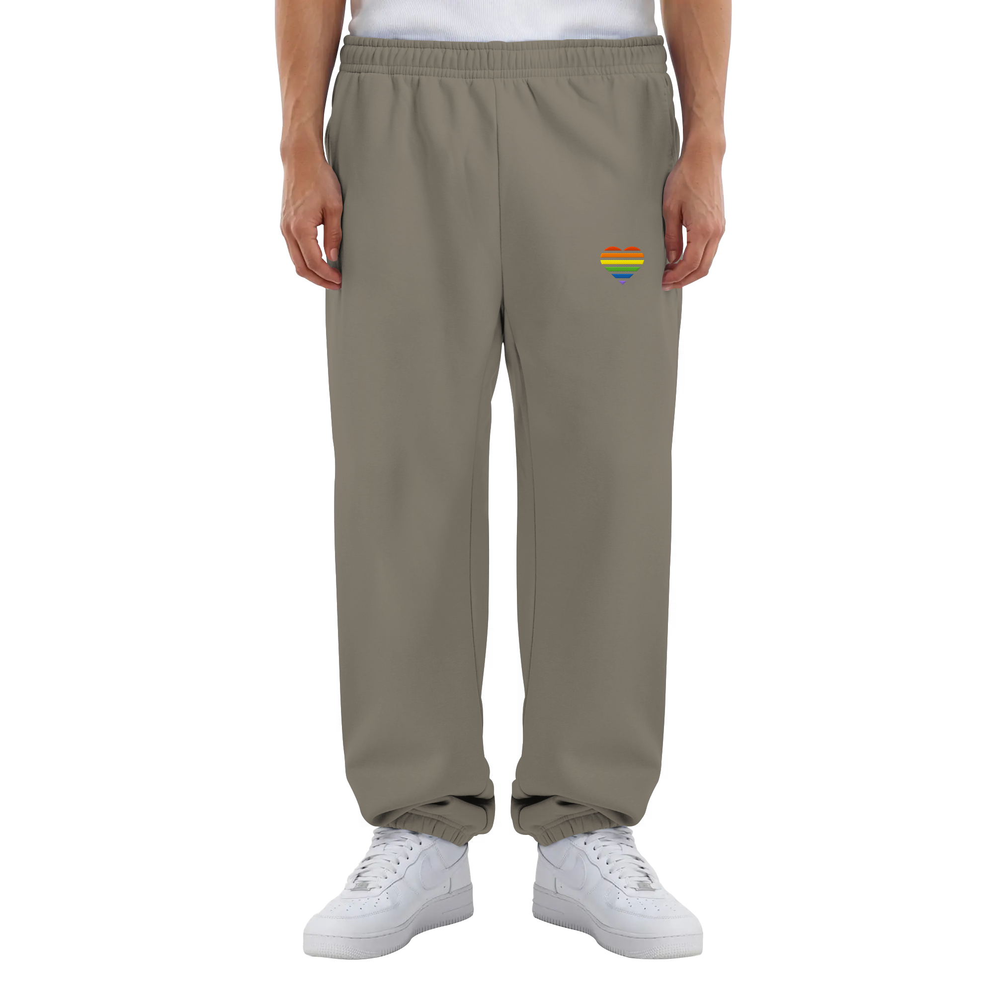 Fluffy Sweatpants - Pride Flag Herz Stick