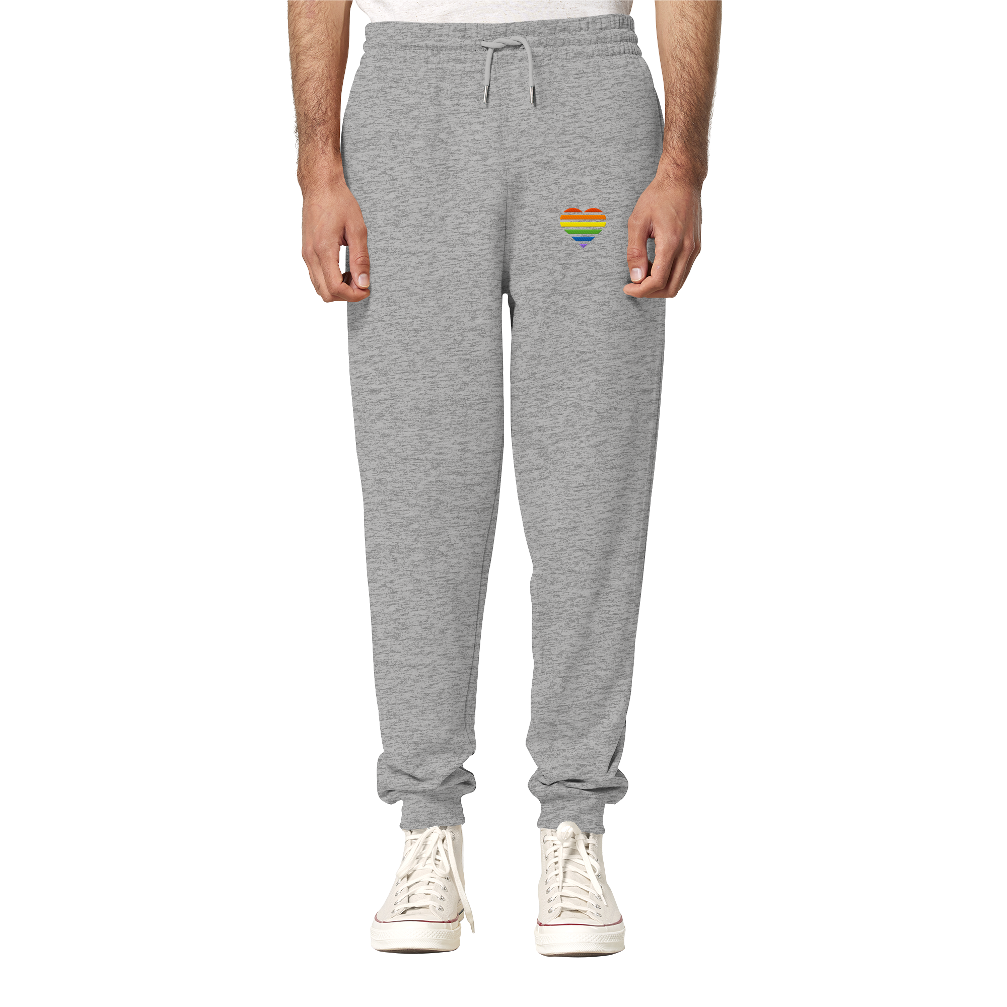 Organic Jogger Pants - Pride Flag Herz Stick