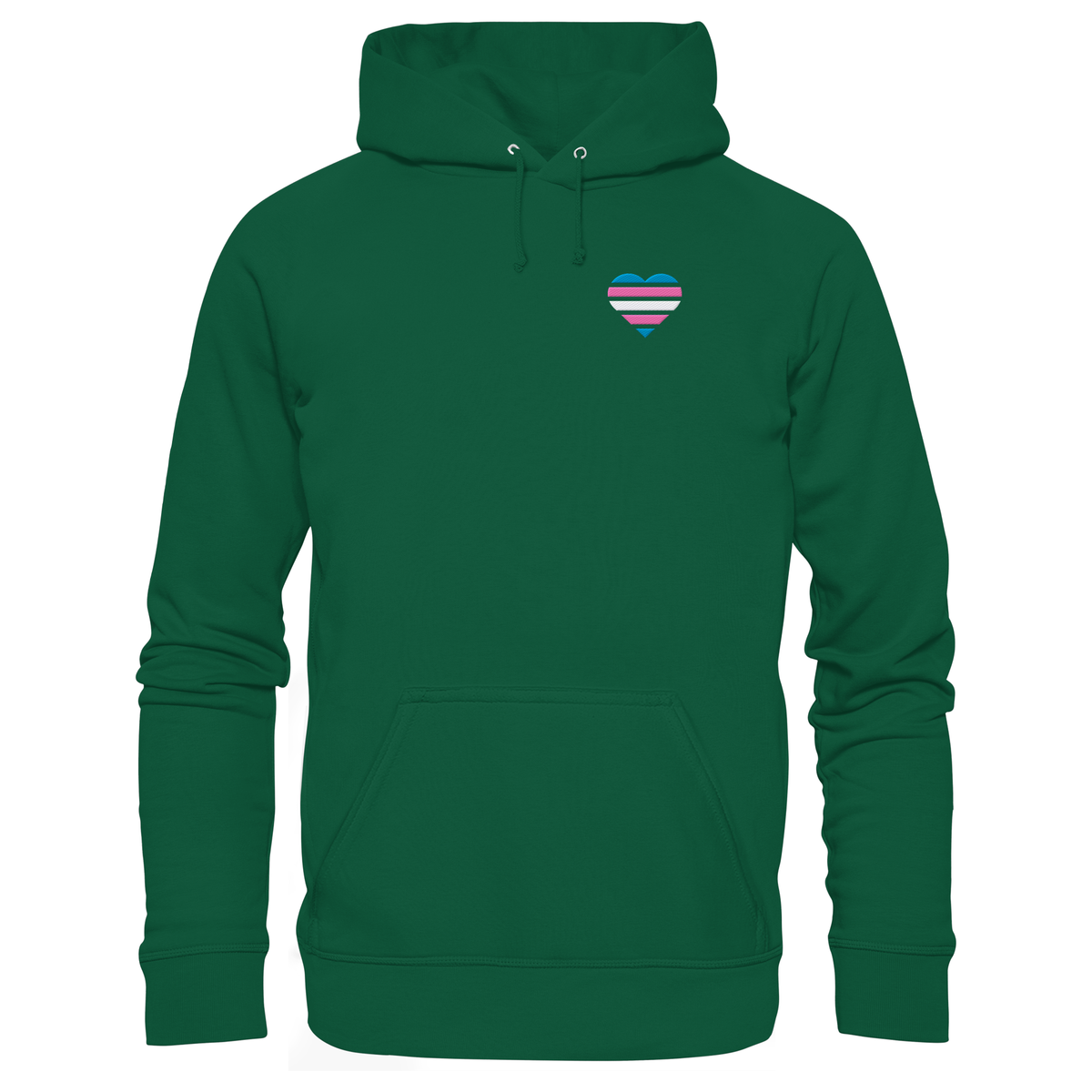 Basic Hoodie mit Herz Stick - Trans