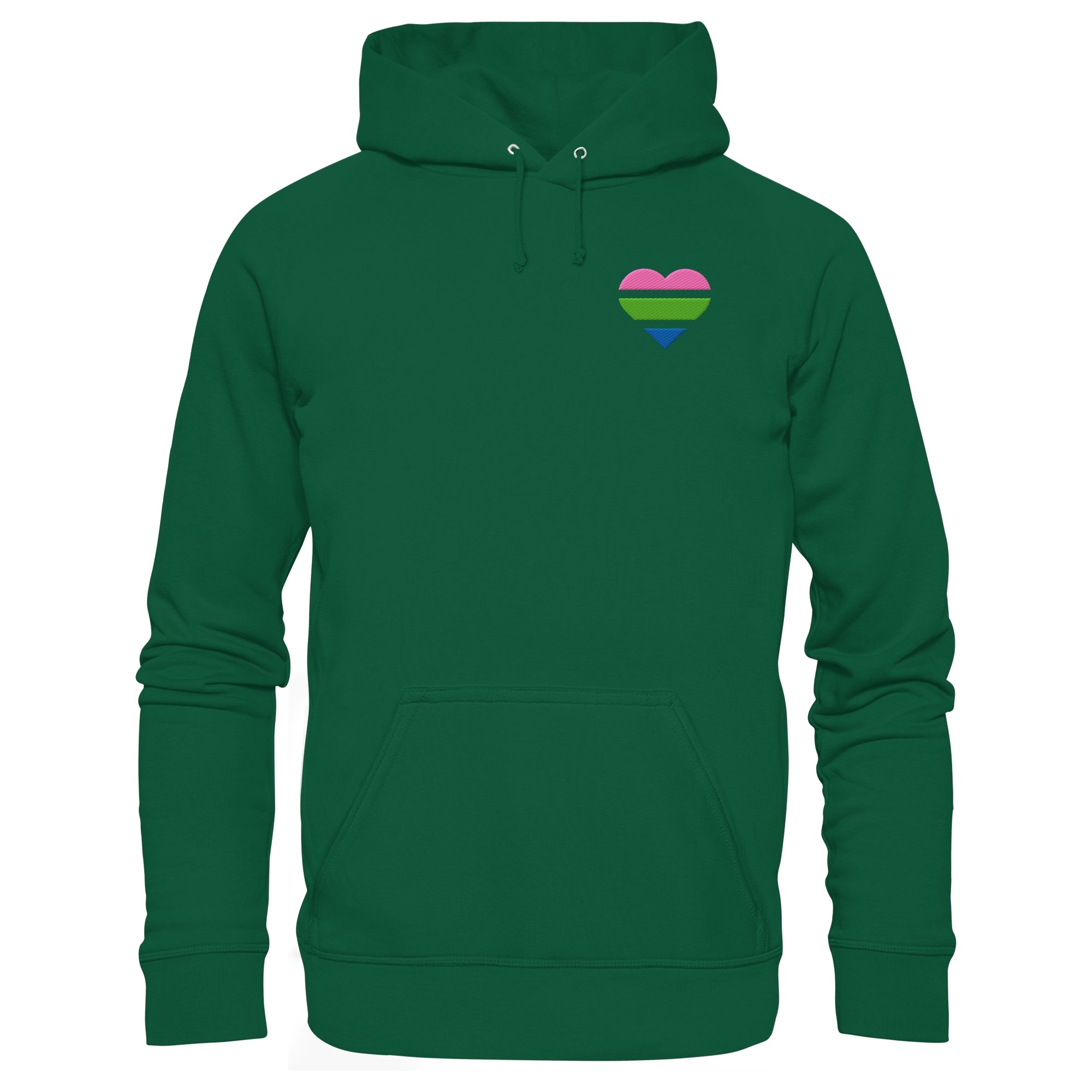 Basic Hoodie - Polysexual Flag Herz Stick