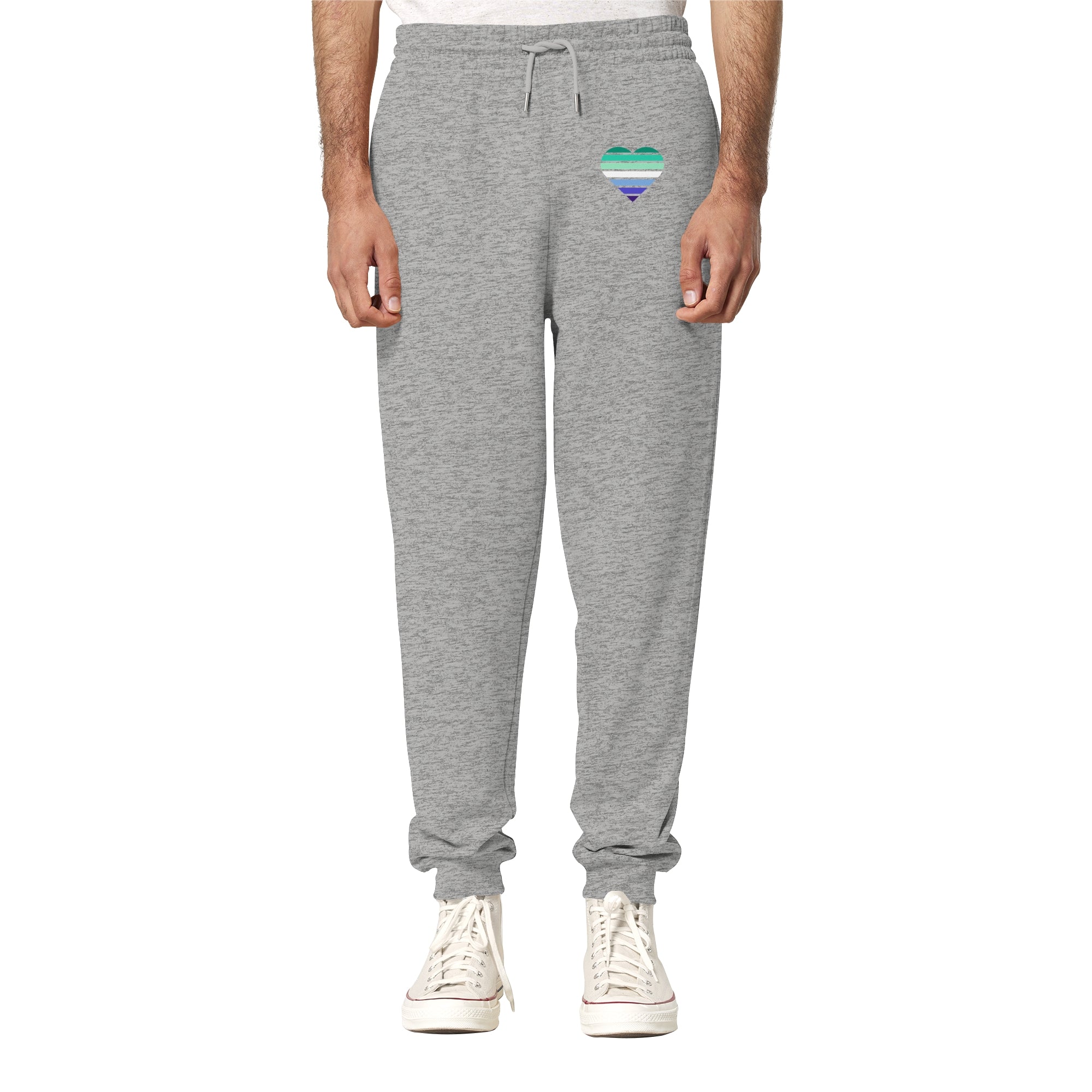 Organic Jogger Pants - Gay Flag Herz Print