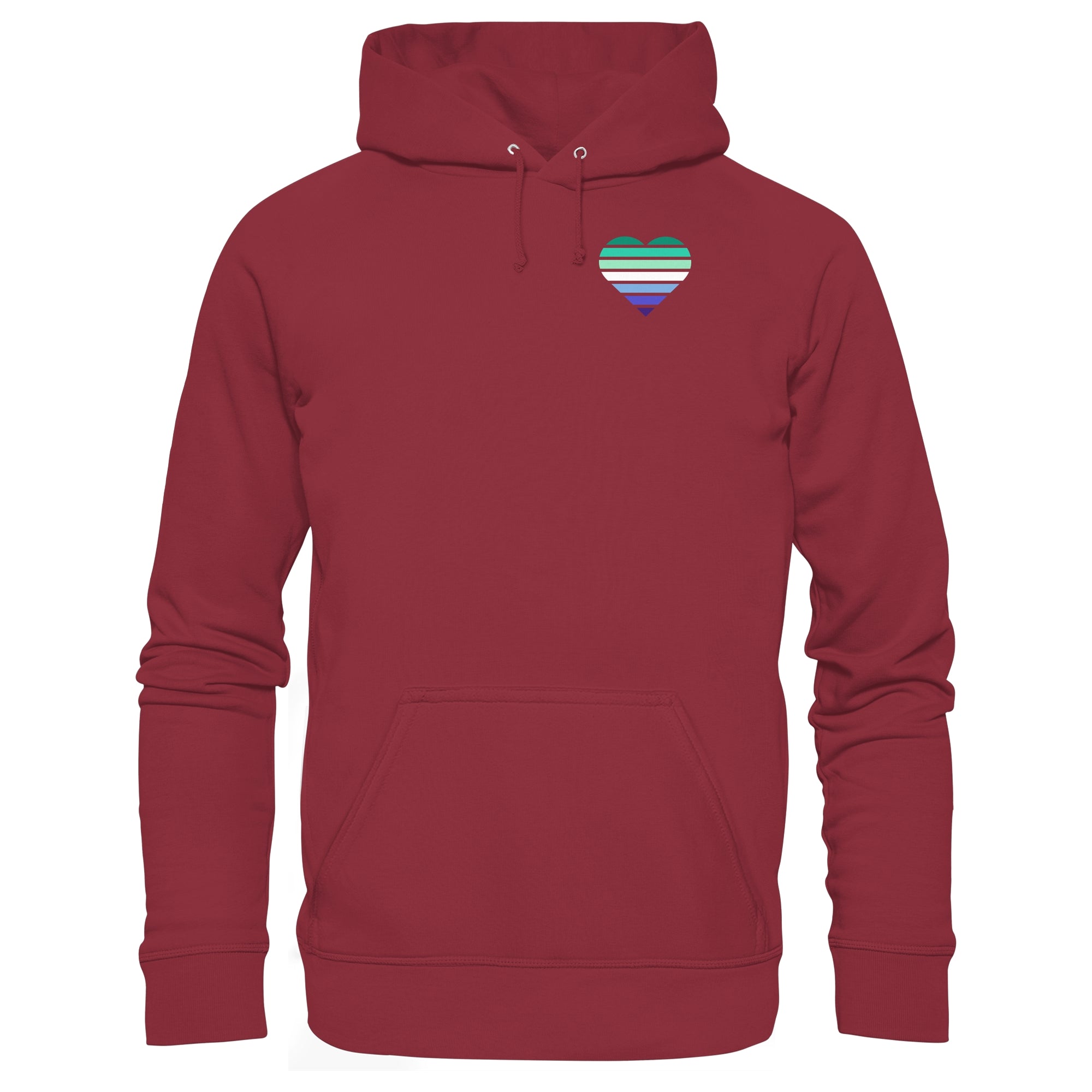 Basic Hoodie - Gay Flag Herz Print
