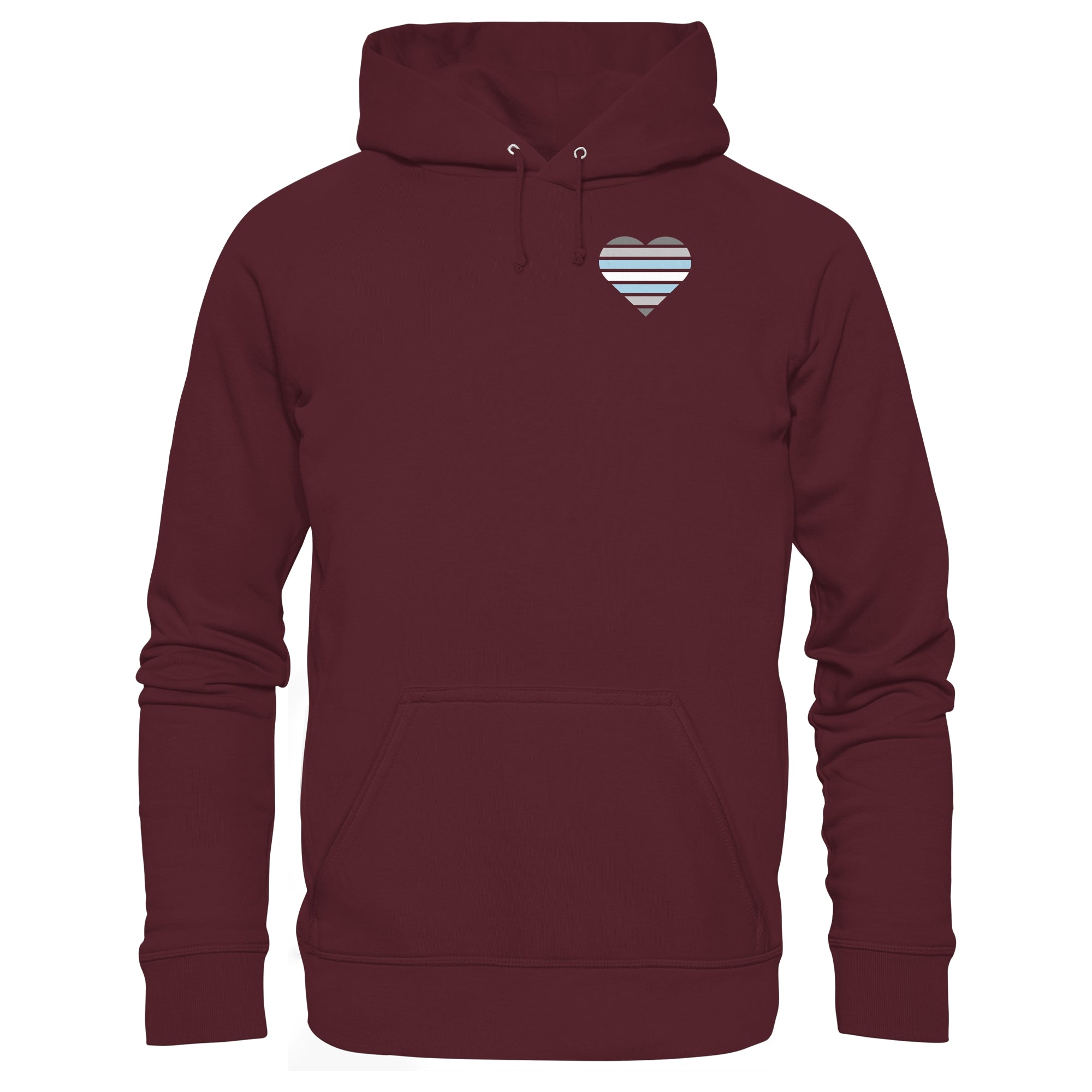 Basic Hoodie - Demiboy Flag Herz Print