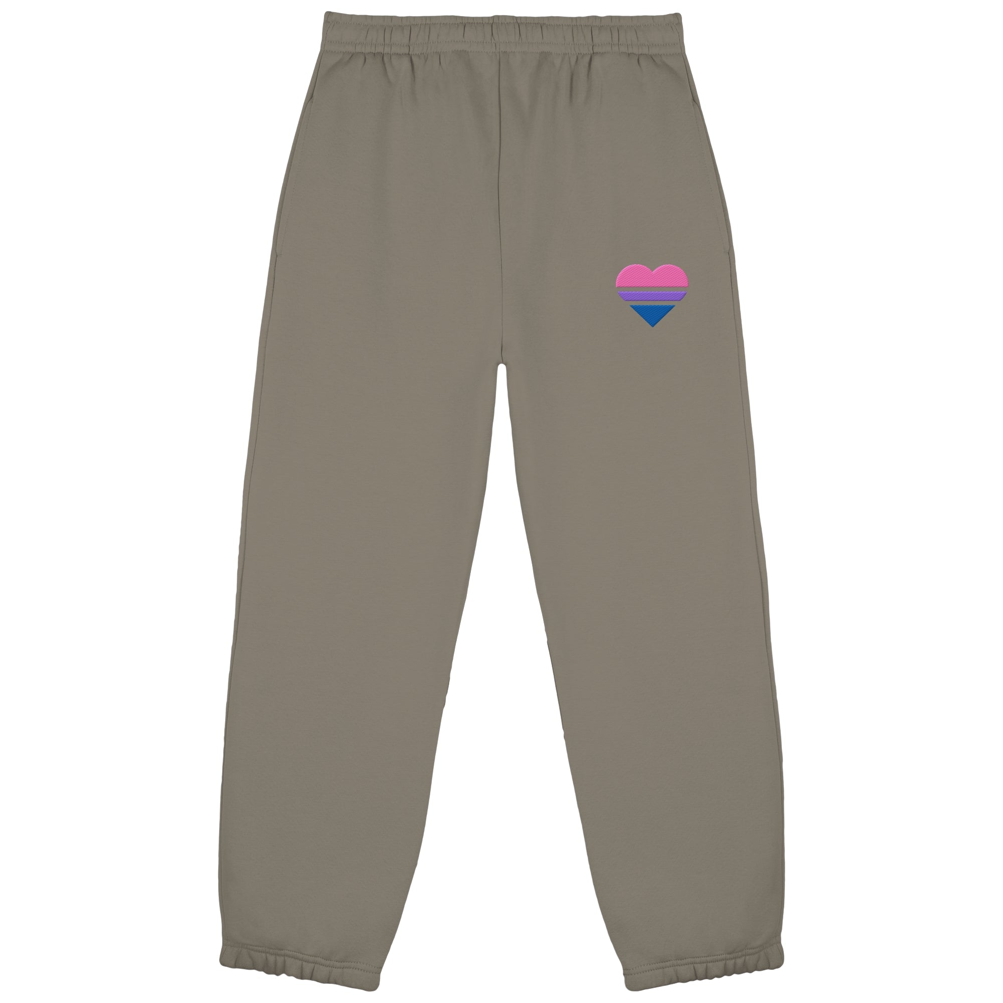 Fluffy Sweatpants - Bisexual Flag Herz Stick