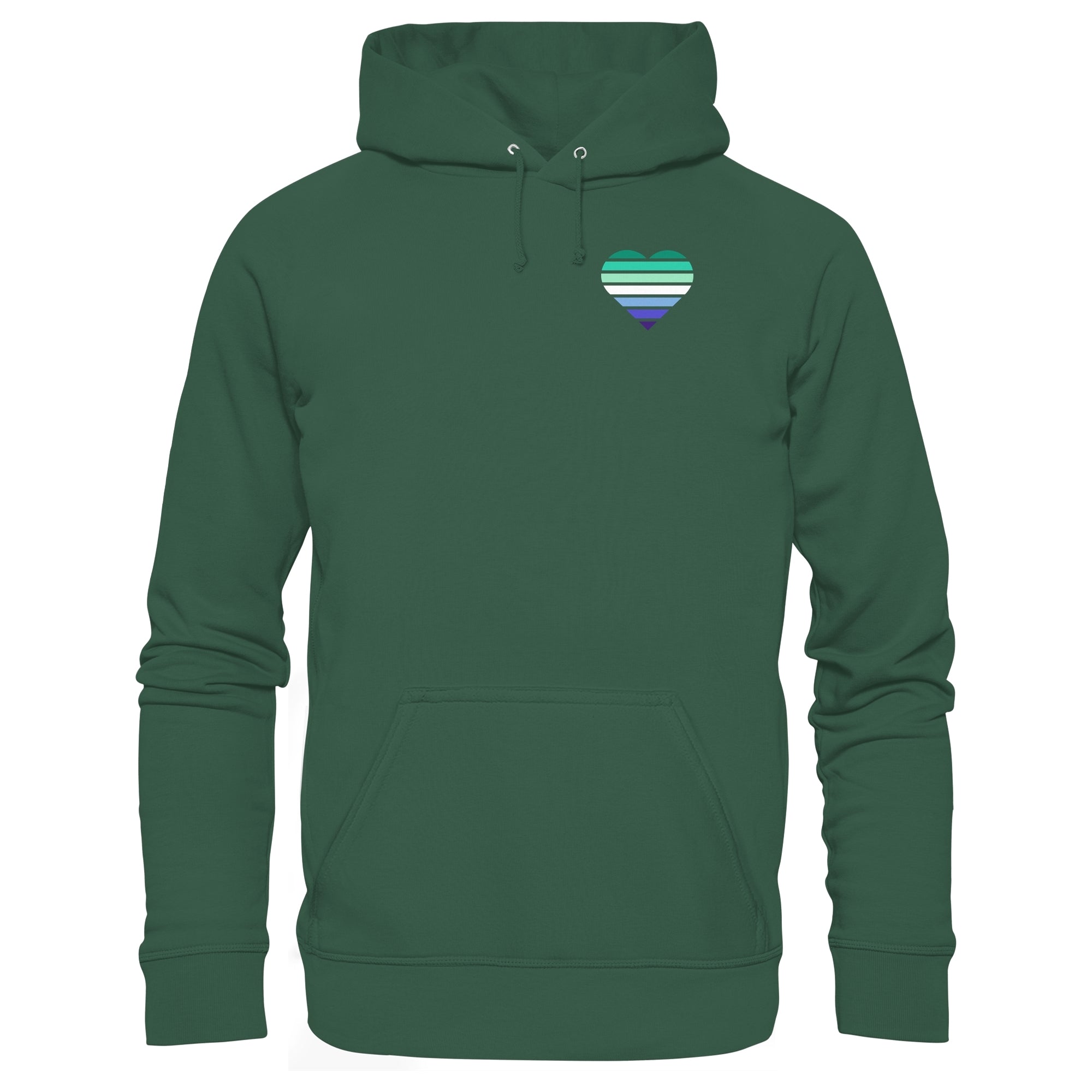 Organic Basic Hoodie - Gay Flag Herz Print