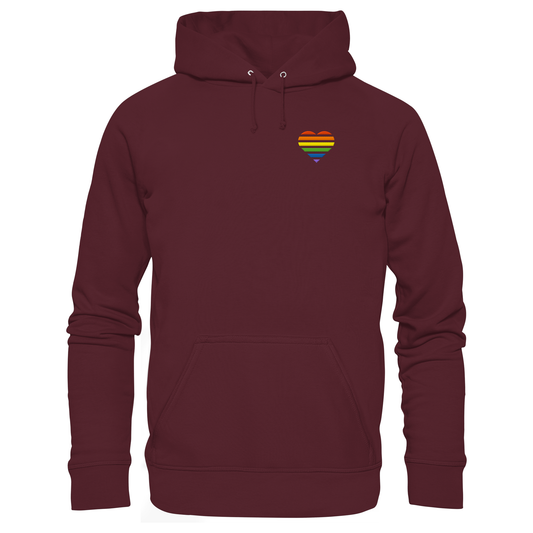 Basic Hoodie - Pride Flag Herz Stick