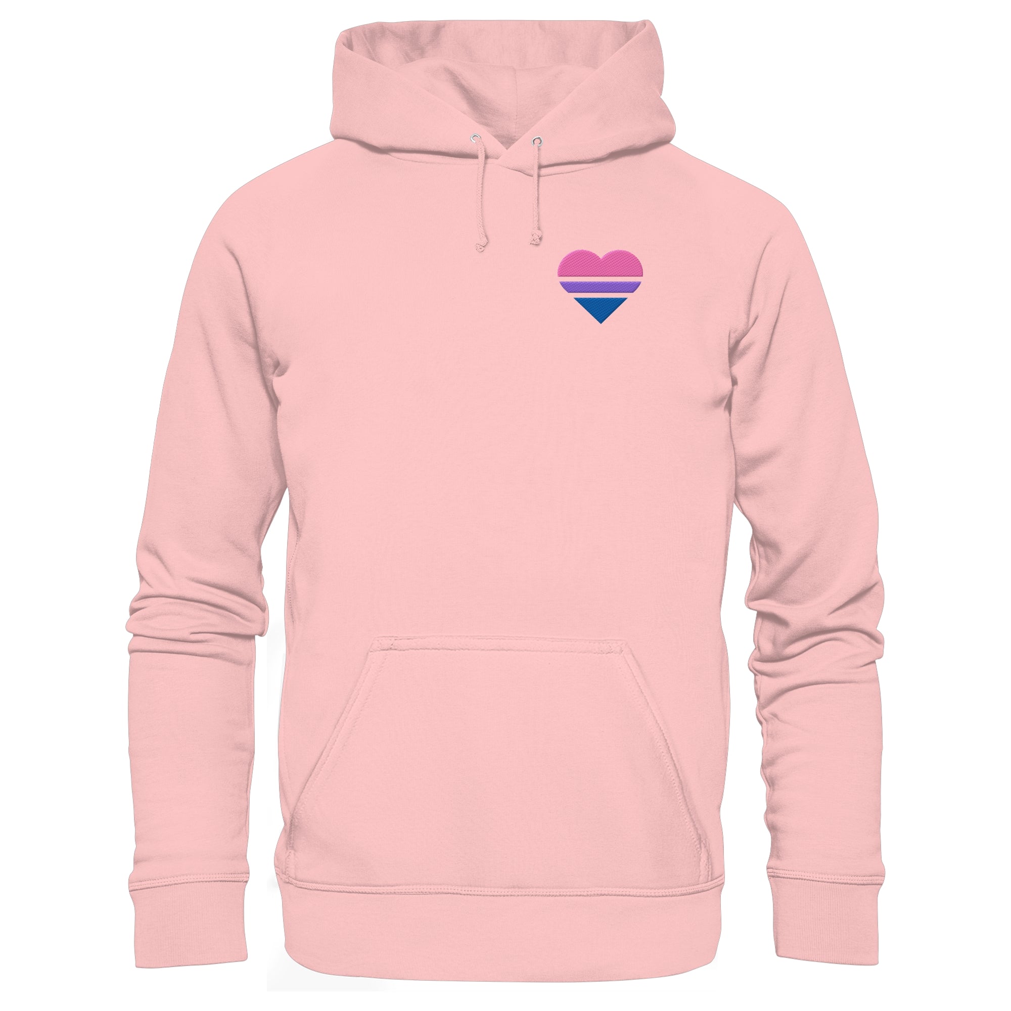 Basic Hoodie - Bisexual Flag Herz Stick