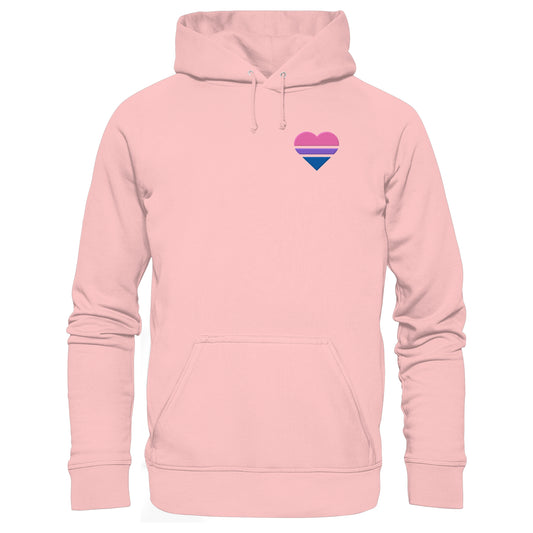 Basic Hoodie - Bisexual Flag Herz Stick