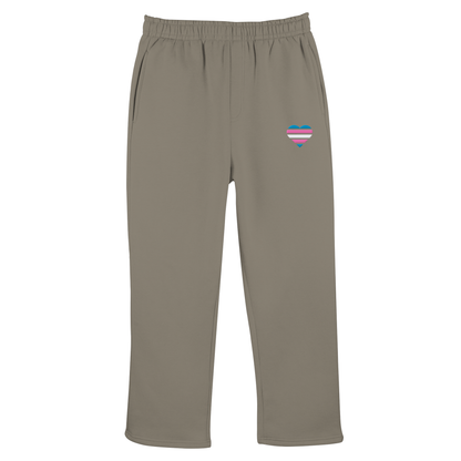 Fluffy Track Sweatpants mit Herz Stick - Trans