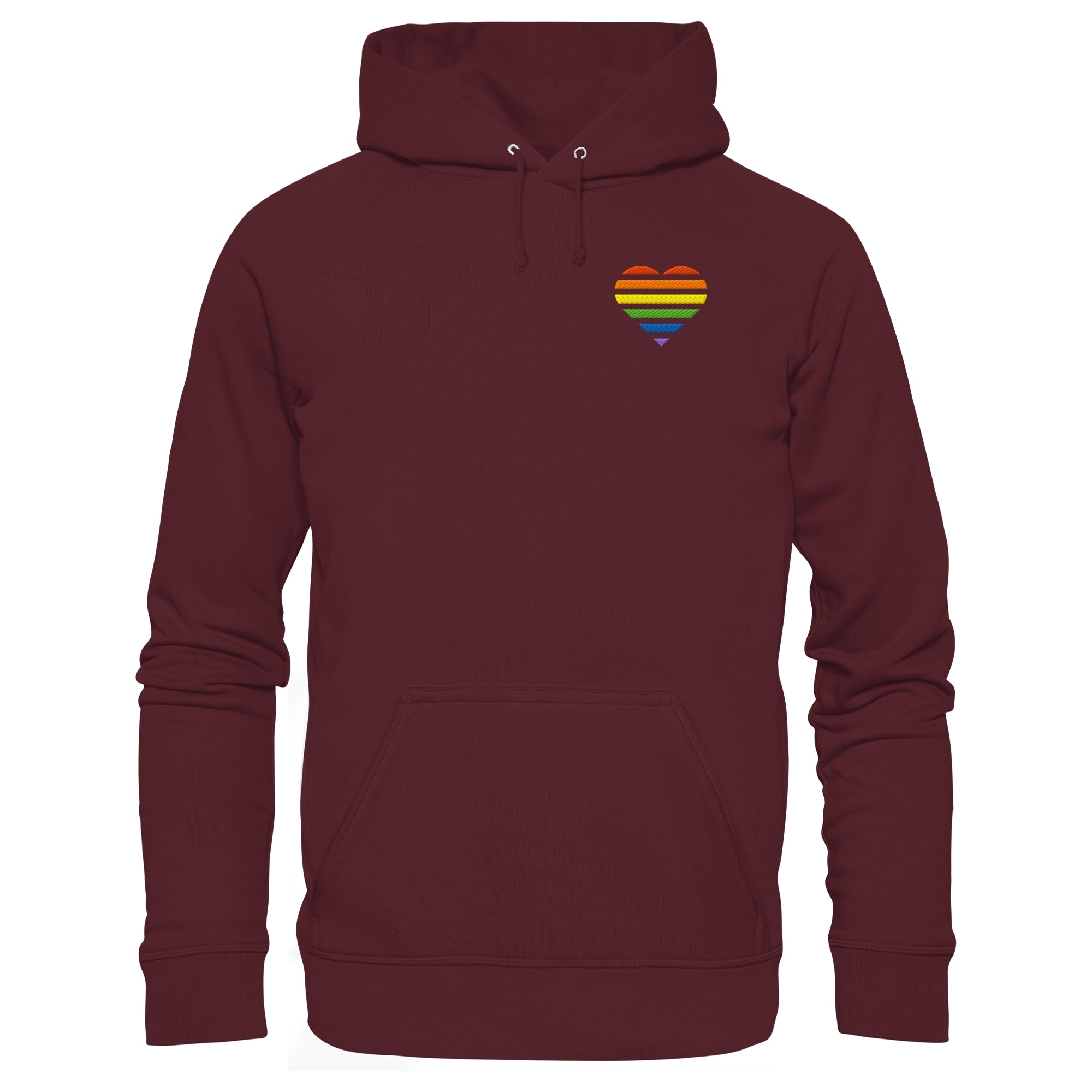 Basic Hoodie - Pride Flag Herz Stick