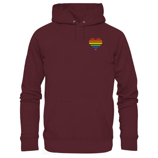 Basic Hoodie - Pride Flag Herz Stick