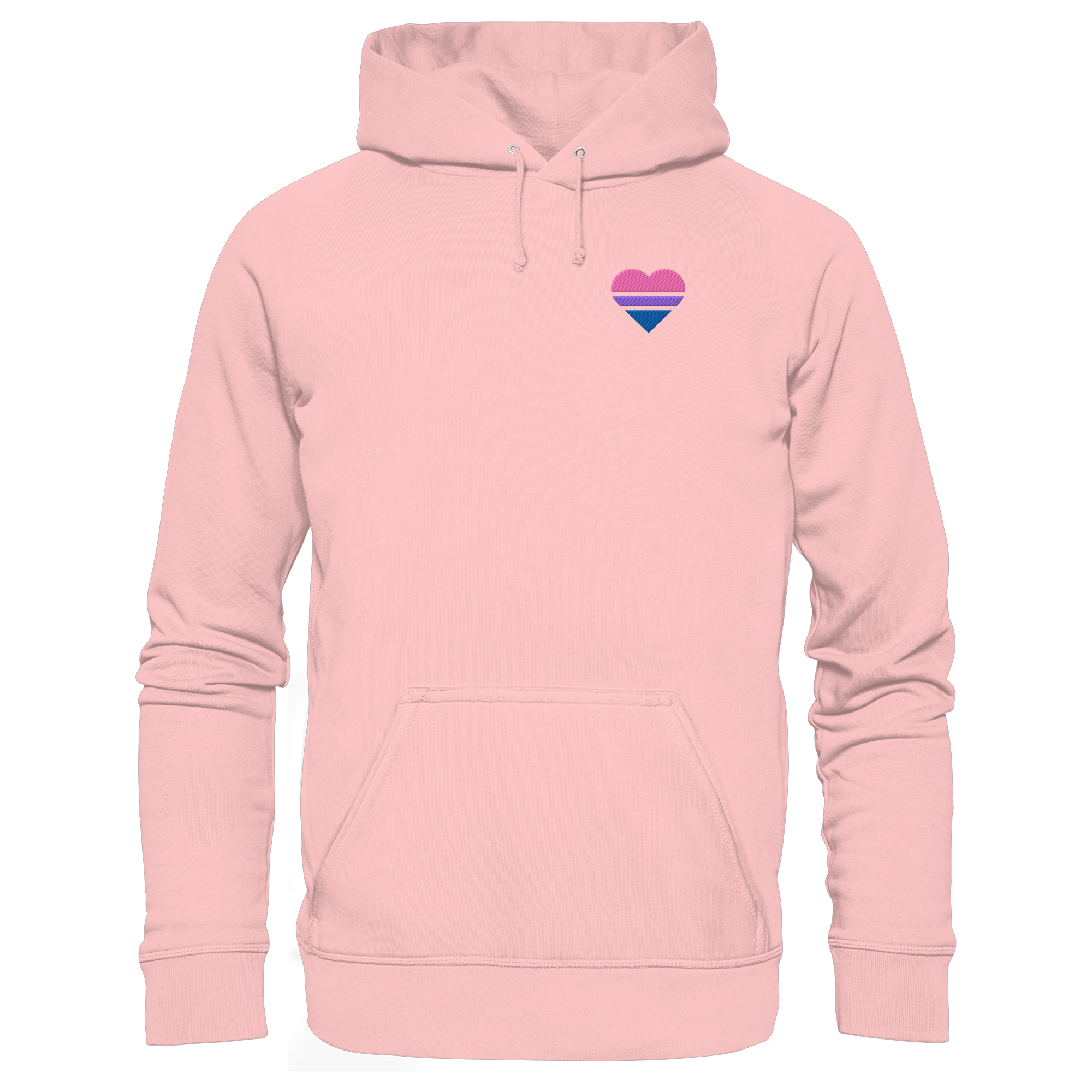 Basic Hoodie - Bisexual Flag Herz Stick