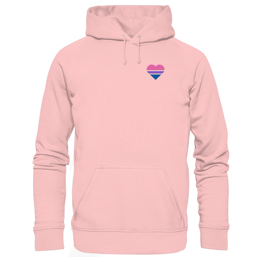 Basic Hoodie - Bisexual Flag Herz Stick