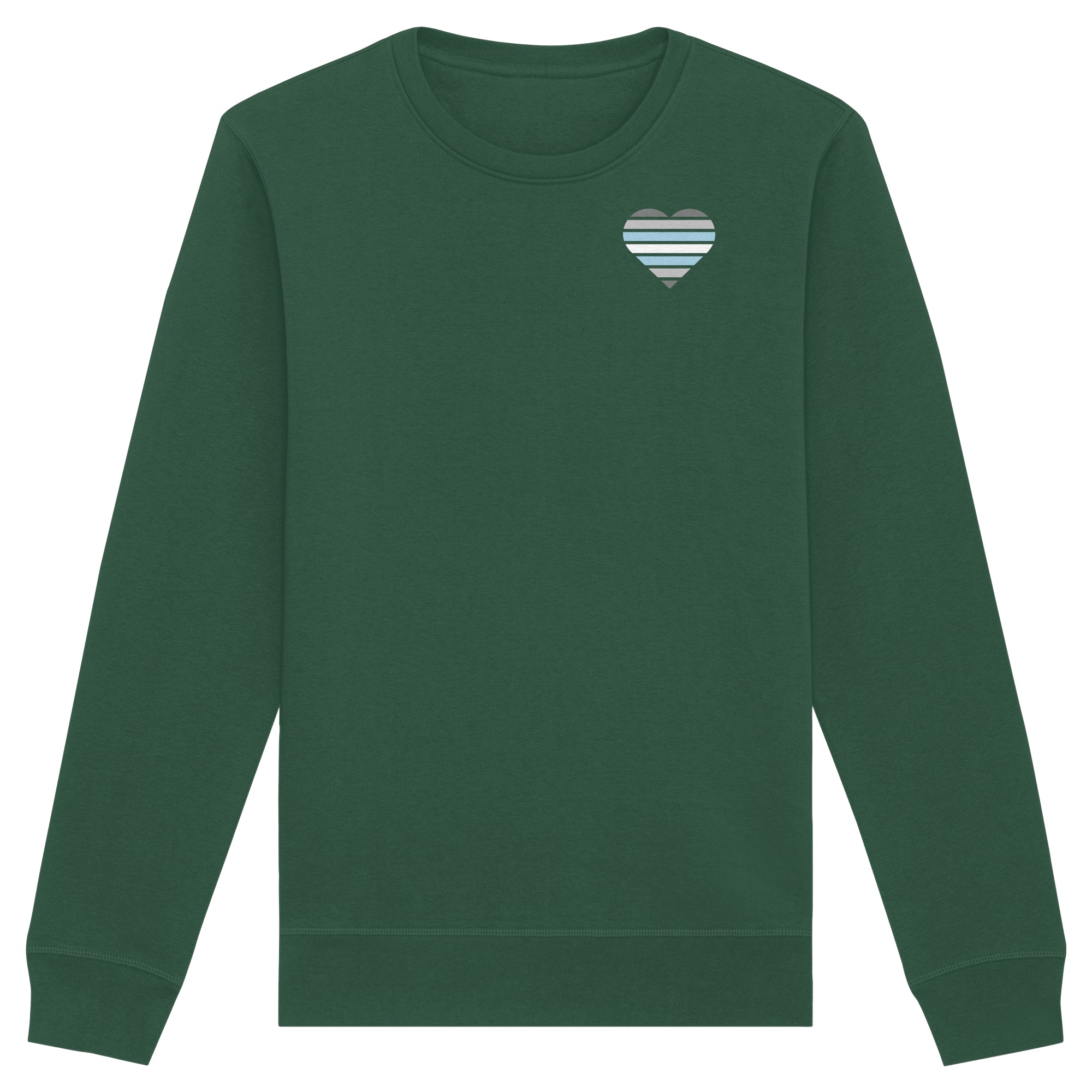 Organic Basic Sweatshirt - Demiboy Flag Herz Print