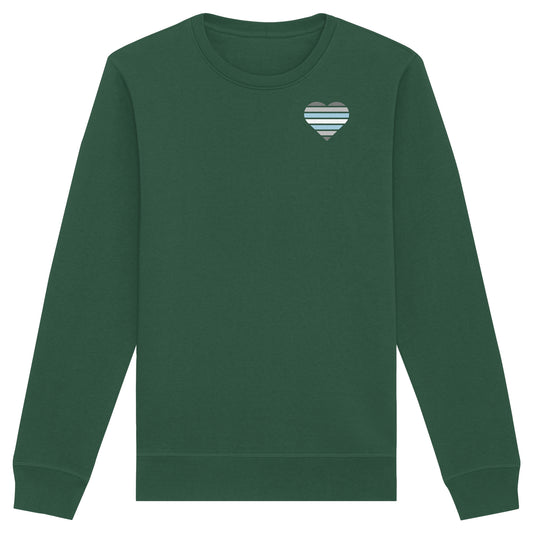 Organic Basic Sweatshirt - Demiboy Flag Herz Print