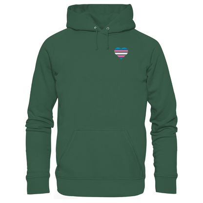 Organic Basic Hoodie mit Herz Stick - Trans