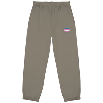 Fluffy Sweatpants mit Herz Stick - Trans